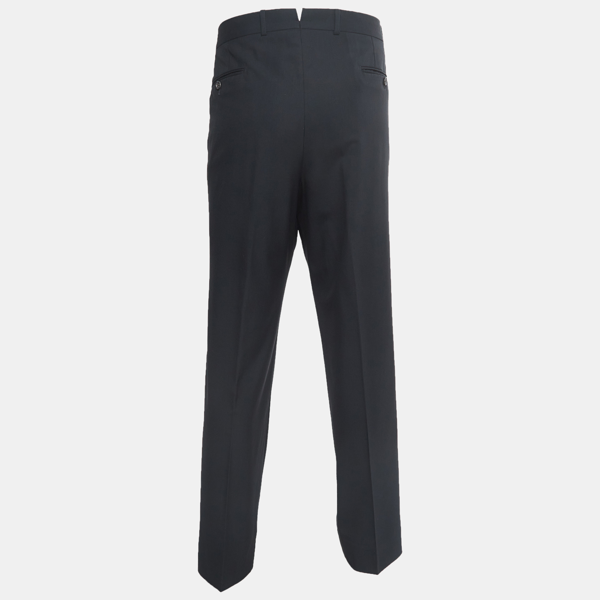 

Tom Ford Black Wool Regular Fit Tailored Trousers 3XL