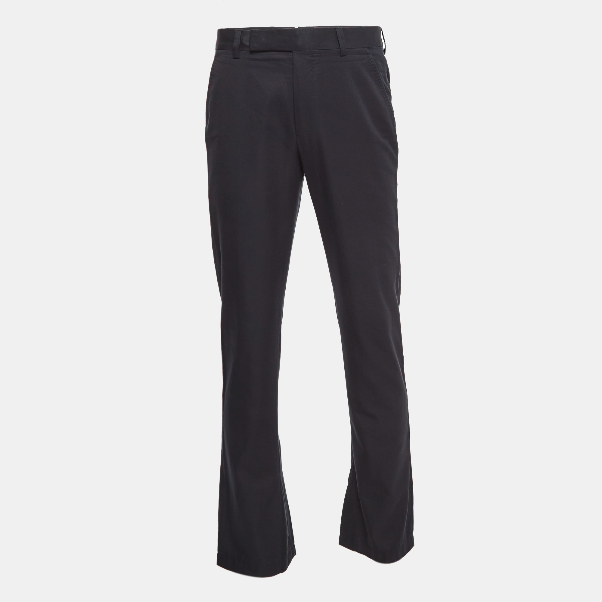 Pre-owned Tom Ford Black Cotton Straight Fit Pants M
