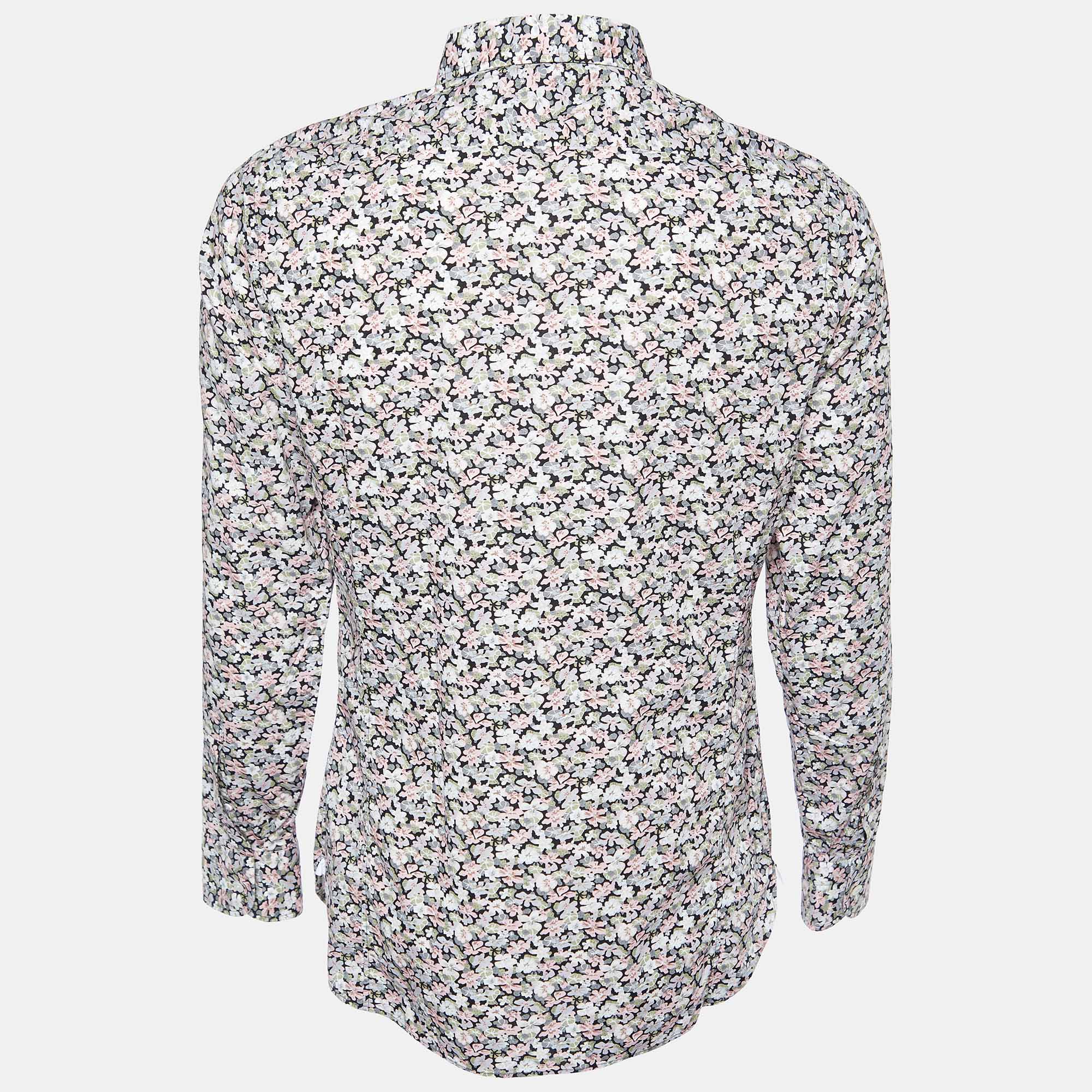 

Tom Ford Multicolor Floral Print Cotton Long Sleeve Shirt