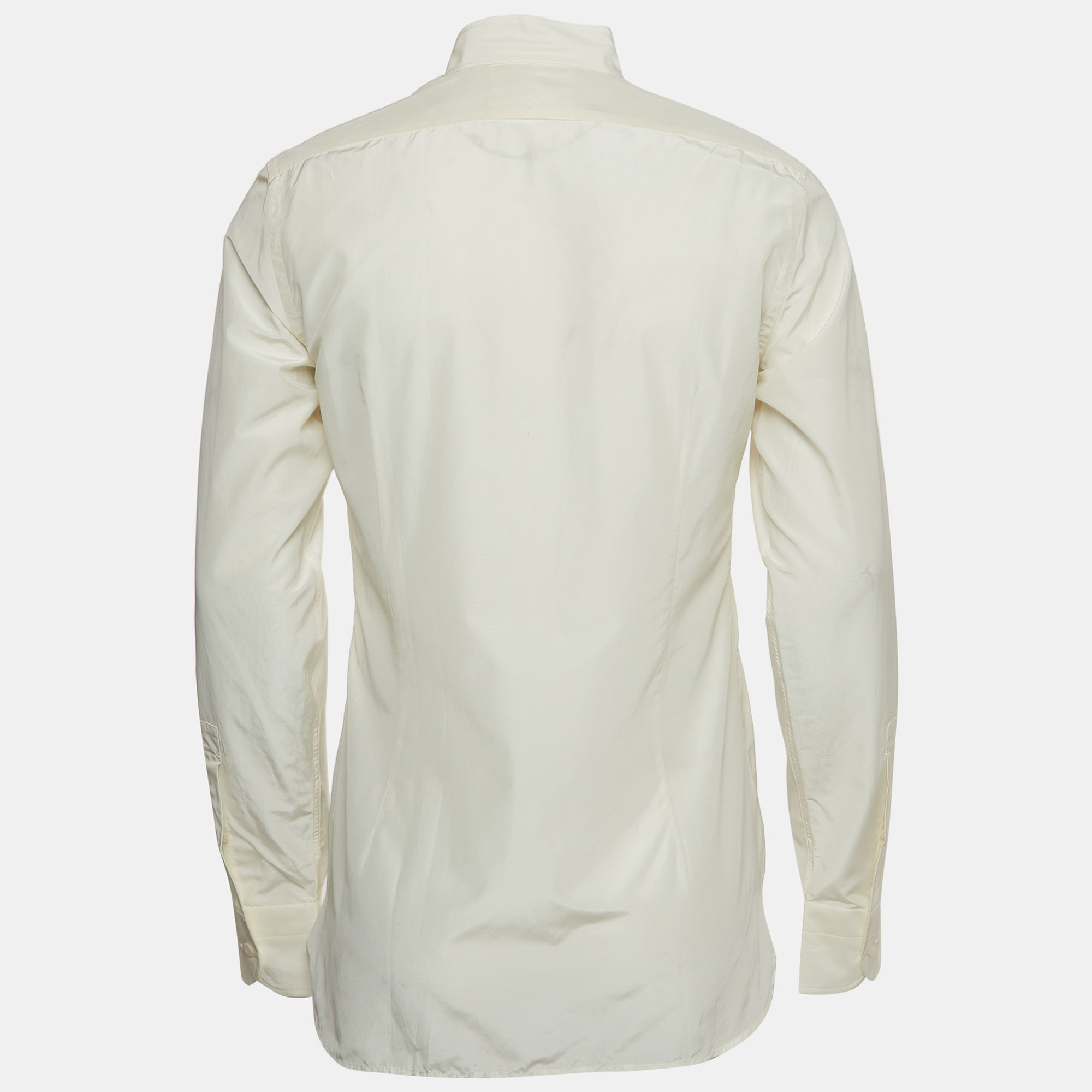 

Tom Ford Cream Cotton & Silk Long Sleeve Shirt