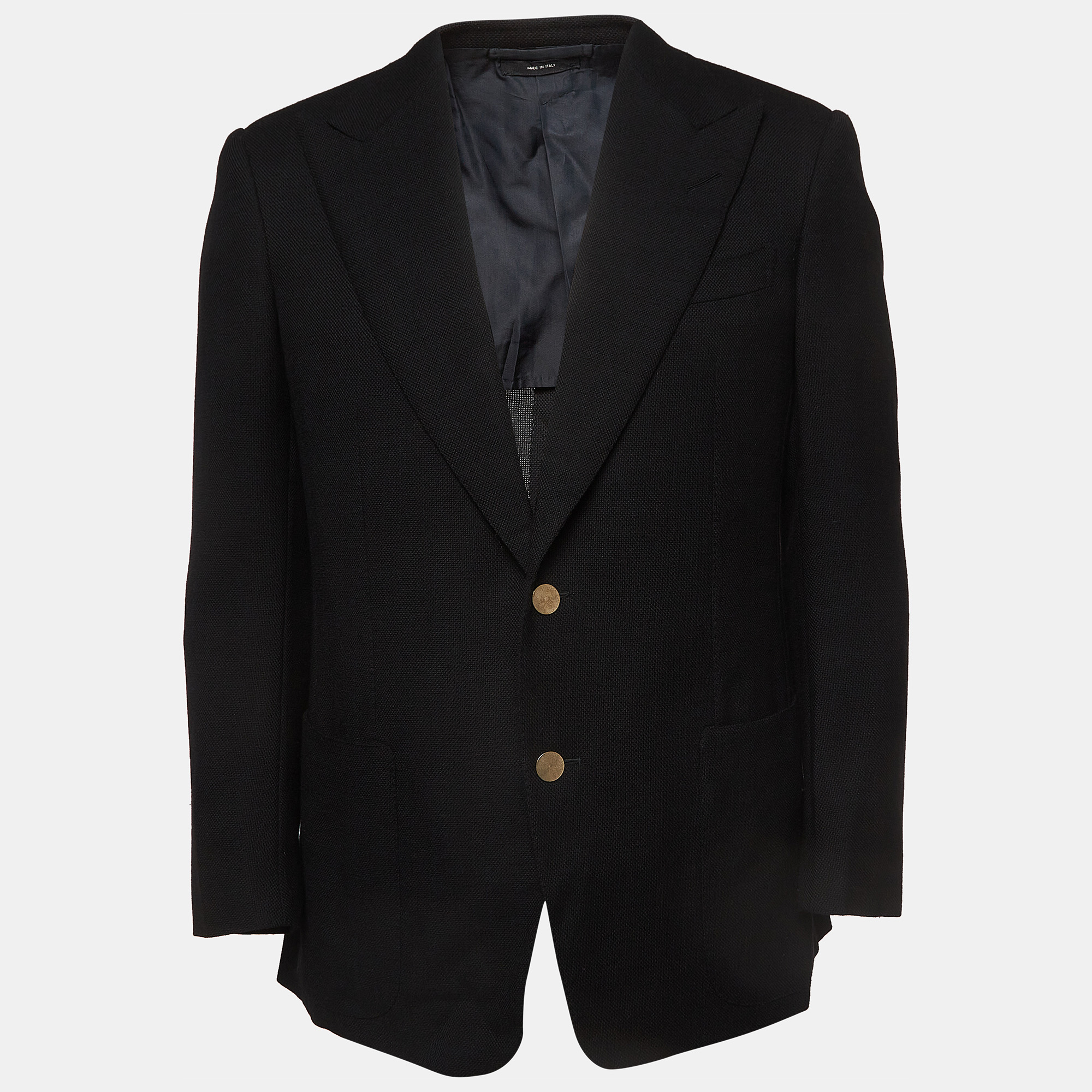Pre-owned Tom Ford Black Wool Single Breasted Blazer L