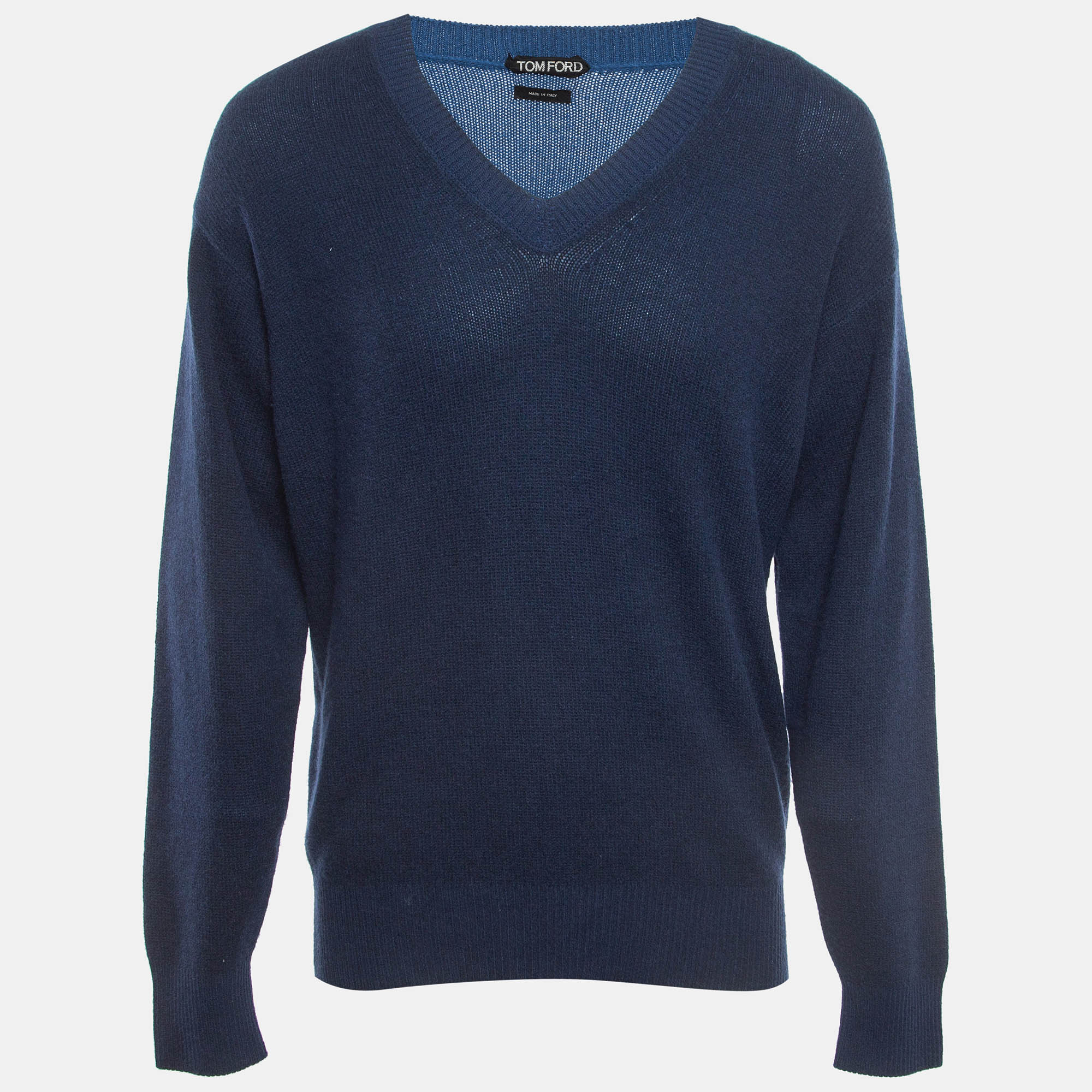 

Tom Ford Blue Cashmere Knit Sweater XL