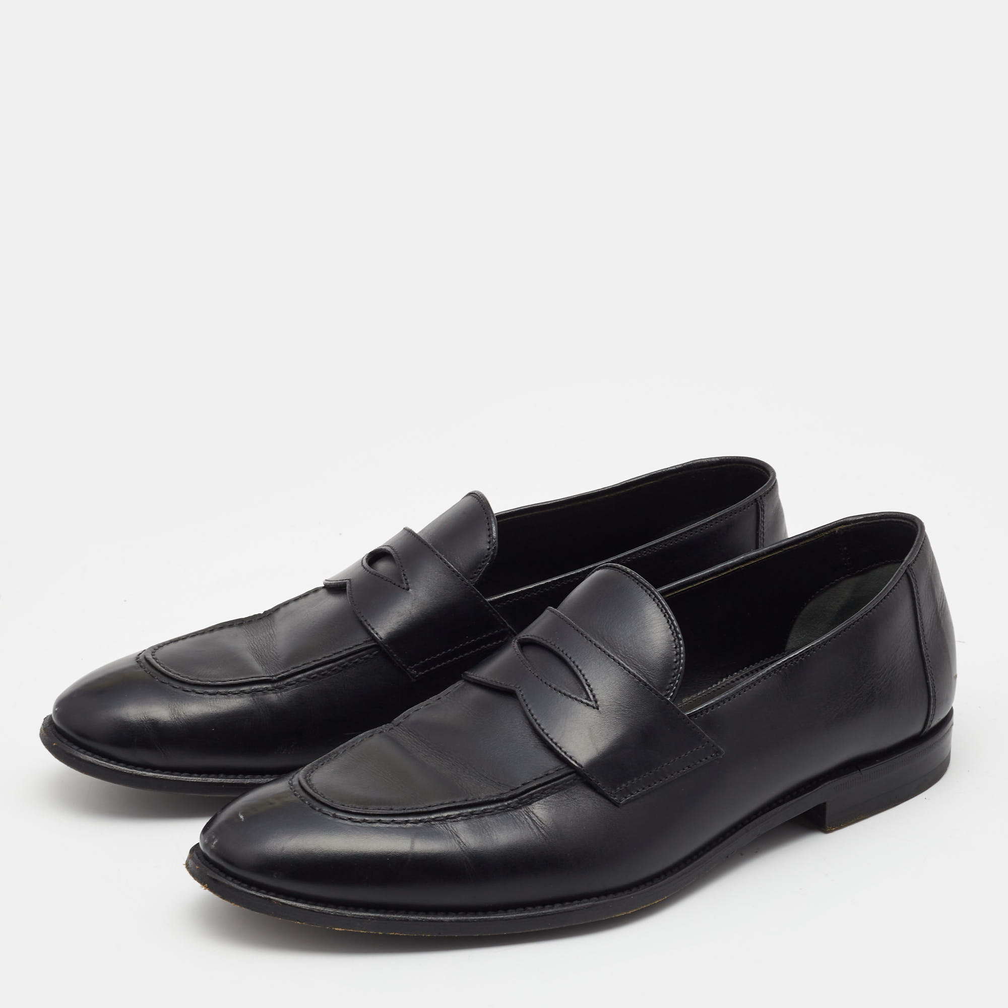 

Tom Ford Black Leather Penny Loafers Size