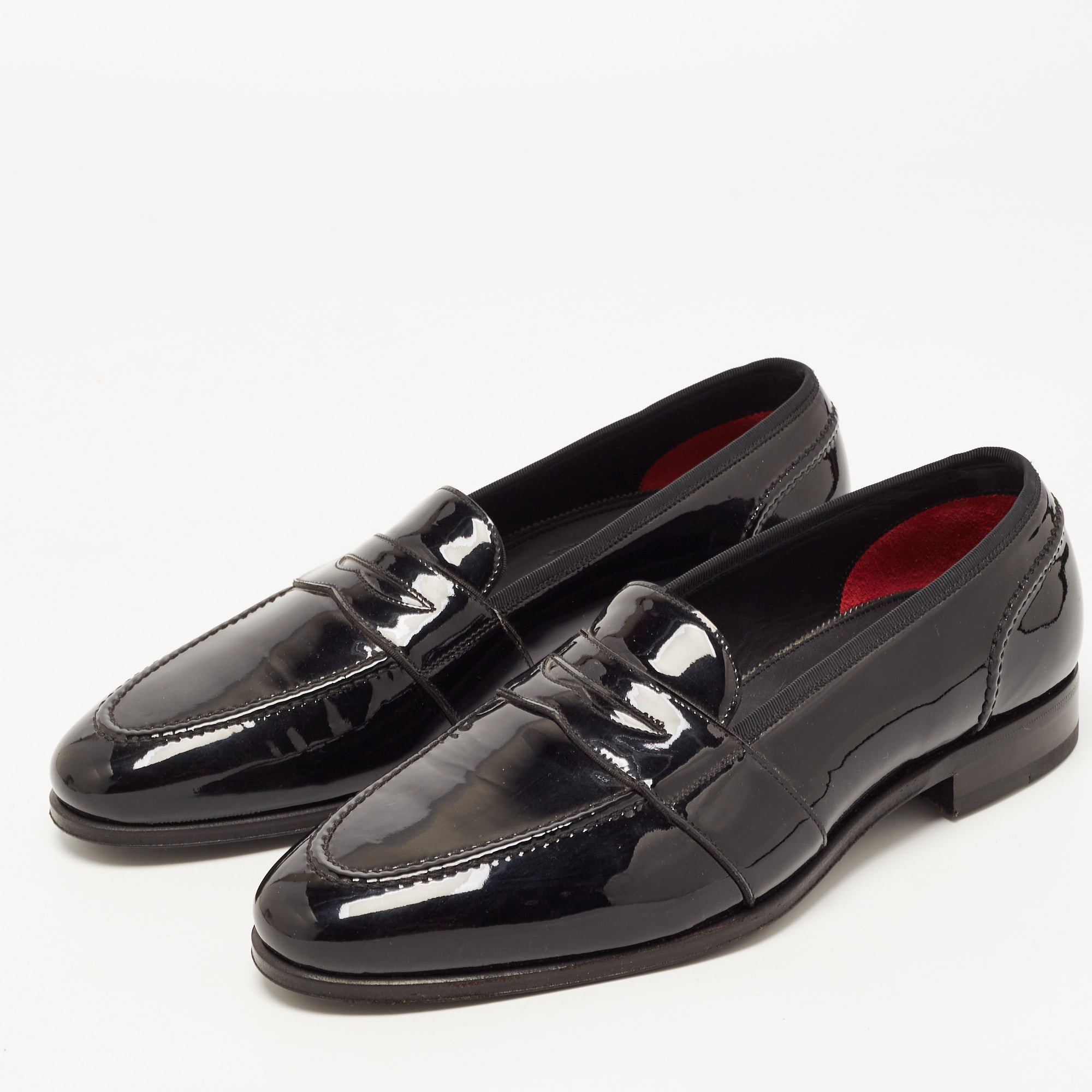 

Tom Ford Black Patent Leather Penny Slip On Loafers Size