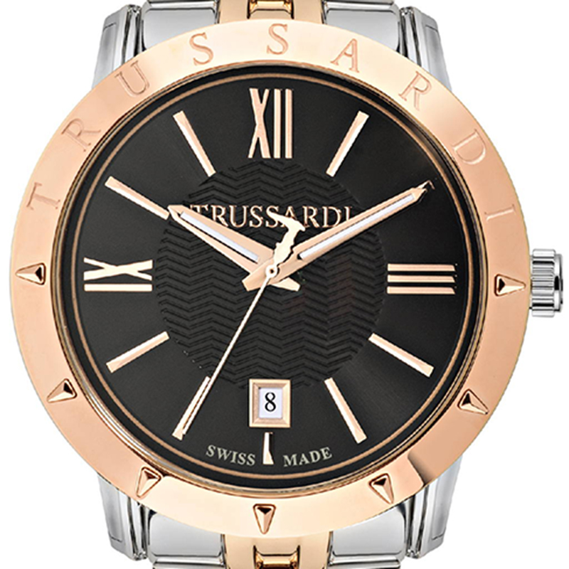 

Trussardi Black Rose Gold Plated Stainless Steel Sinfonia Men's Wristwatch