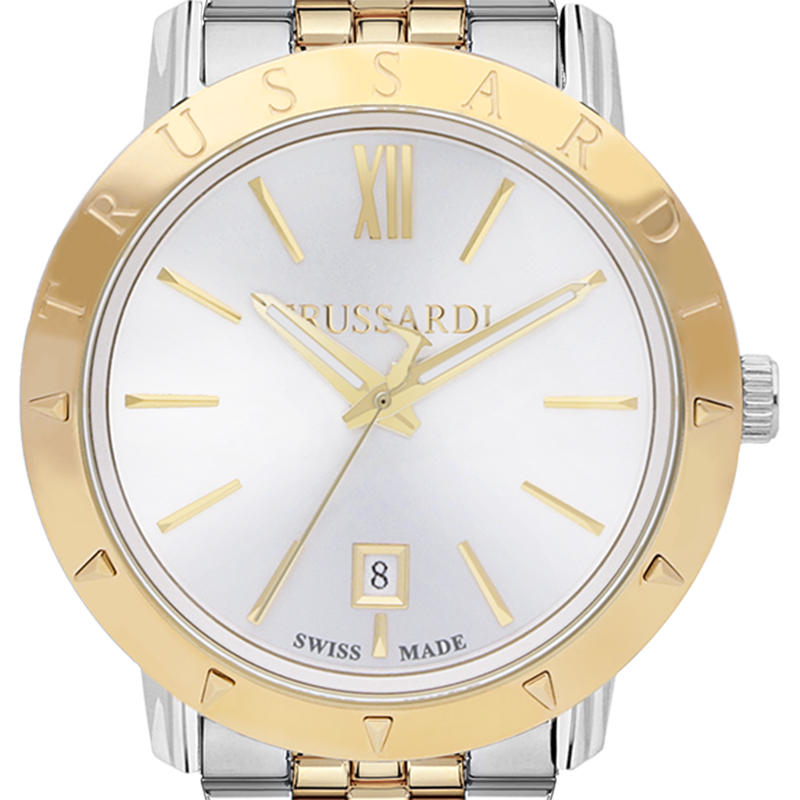 

Trussardi Silver Gold Plated Stainless Steel Nestor Men's Wristwatch