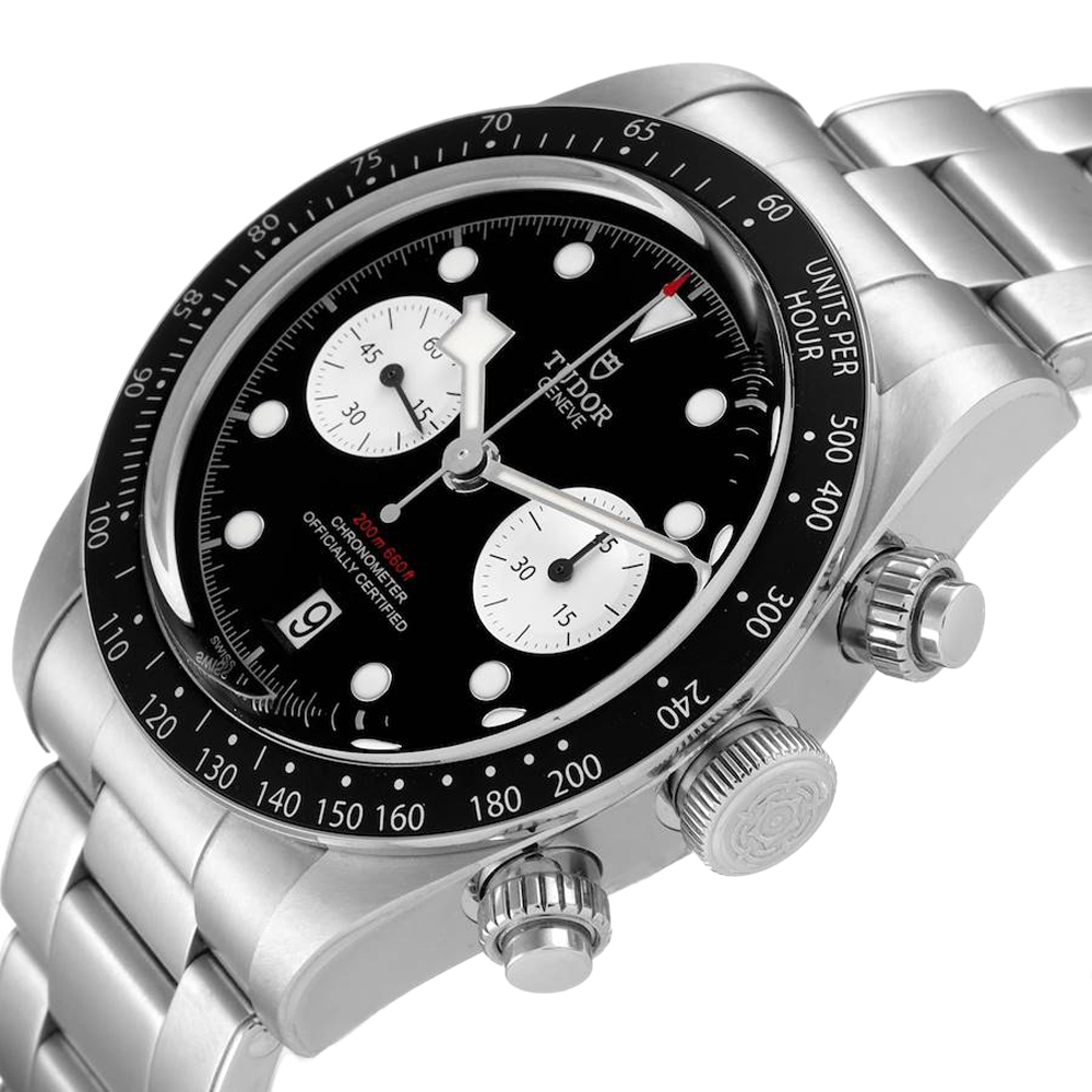 

Tudor Black Stainless Steel Heritage Black Bay Chronograph 79360 Men's Wristwatch 41 MM