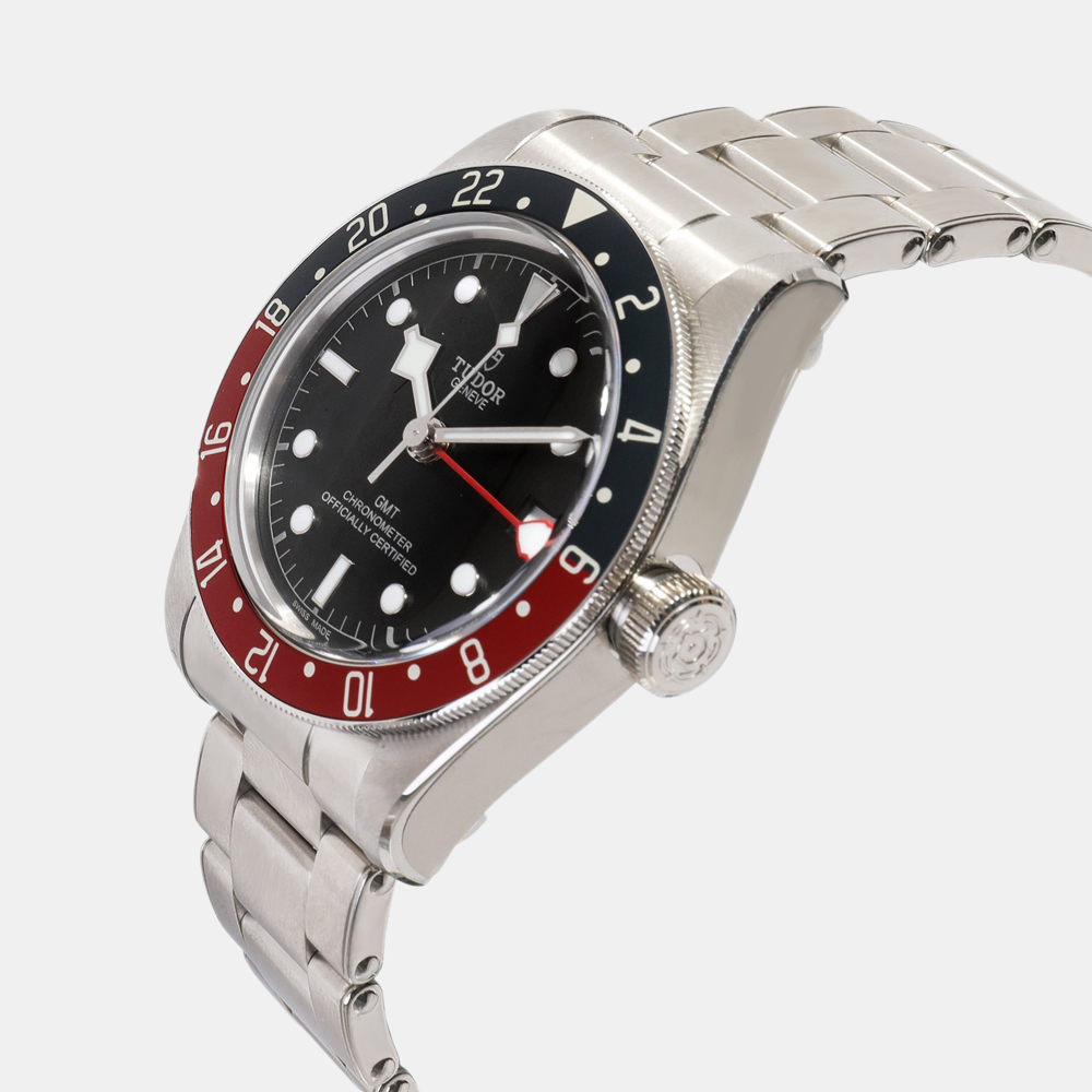 

Tudor Black Stainless Steel Black Bay GMT 79830RB Automatic Men's Wristwatch 41 mm