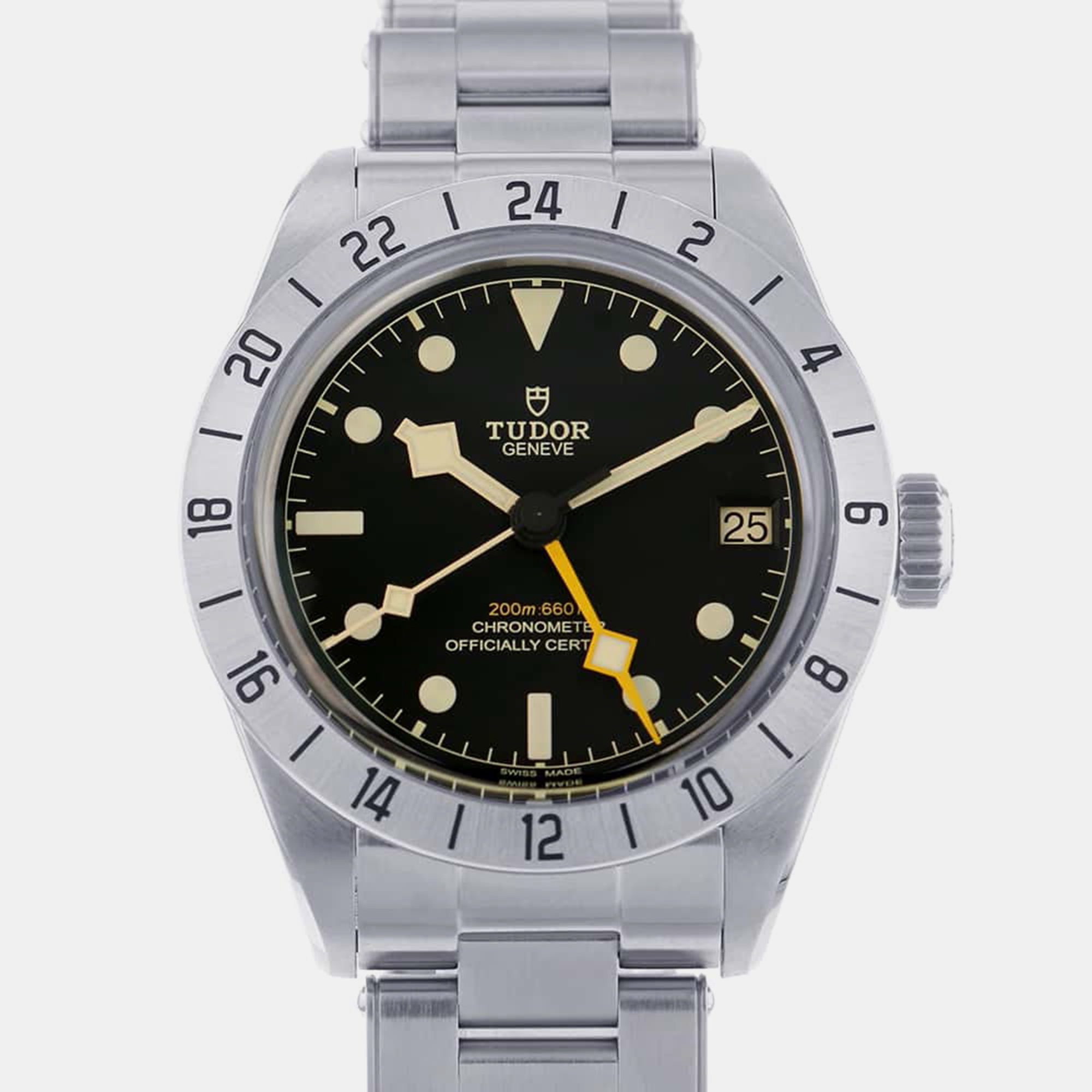 

Tudor Black Stainless Steel Black Bay Automatic Men's Wristwatch 39 mm