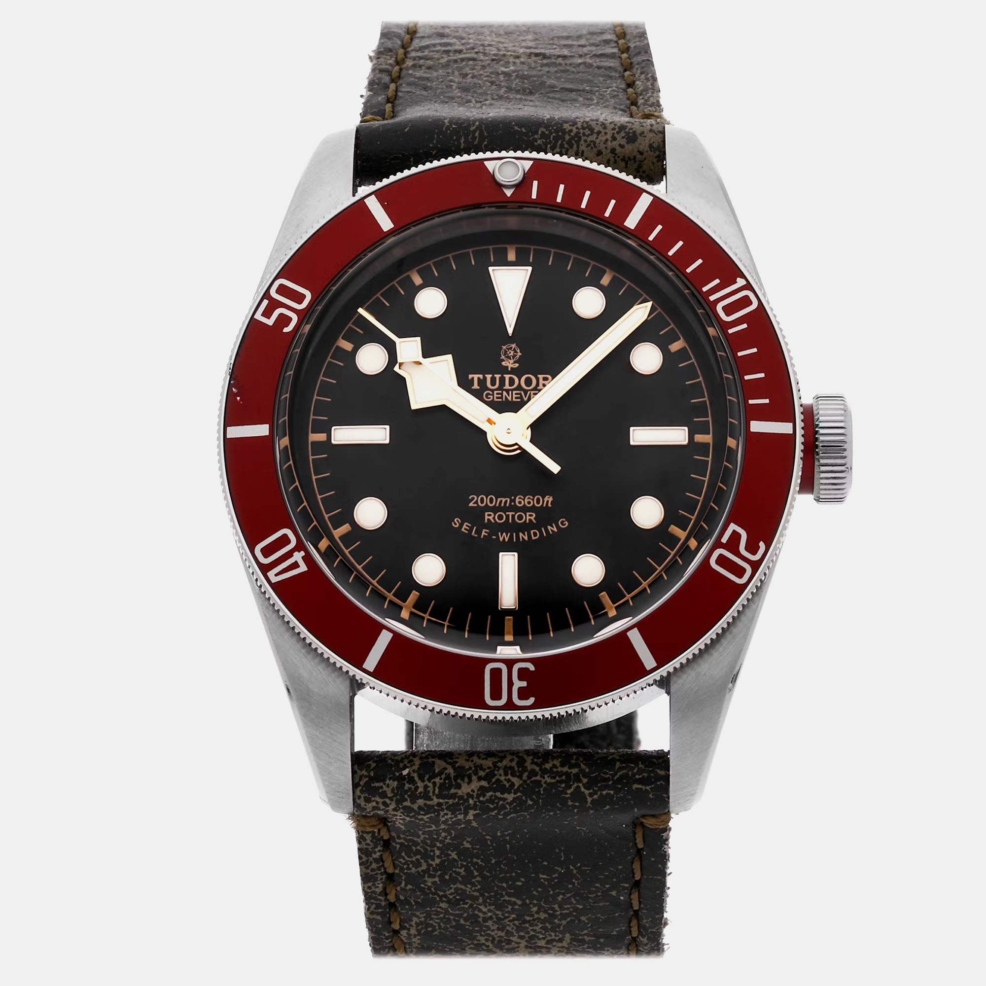 

Tudor Black Stainless Steel Heritage Automatic Men's Wristwatch 41 mm