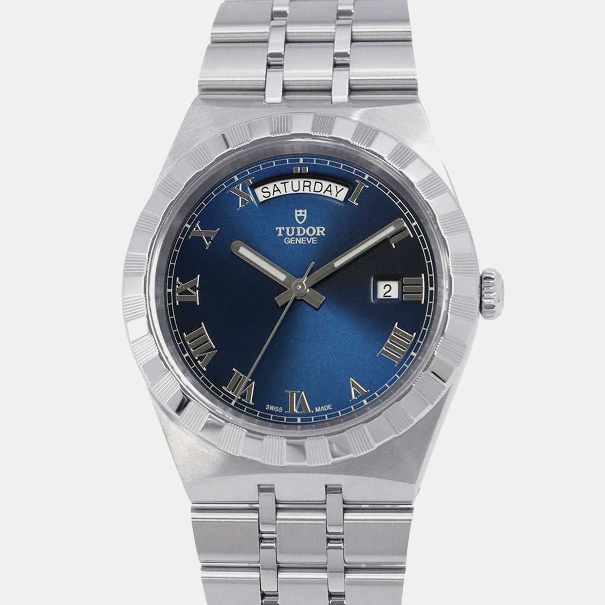 

Tudor Blue Stainless Steel Royal M28600-0005 Automatic Men's Wristwatch 41 mm