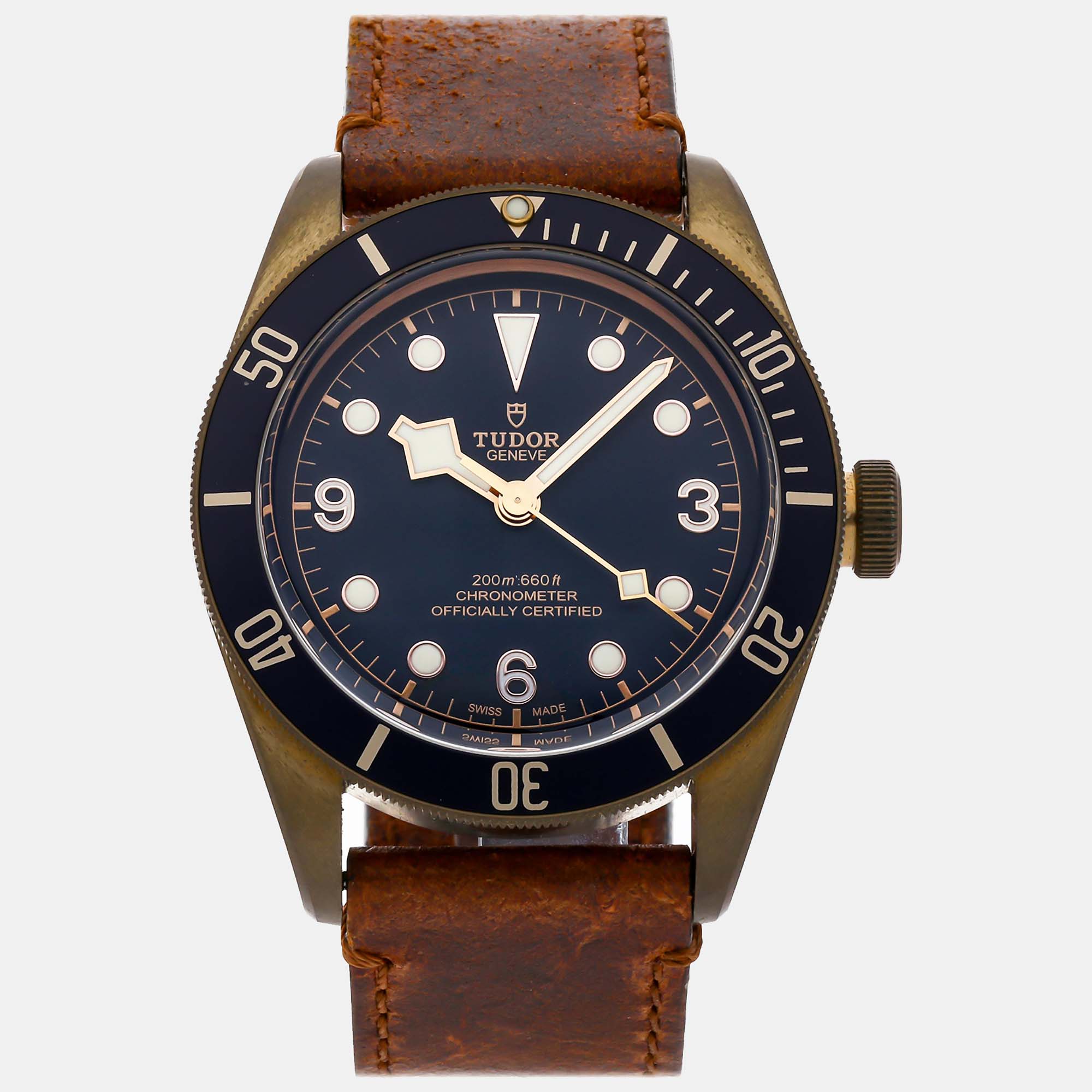 

Pre-Owned Tudor Heritage Black Bay Bronze Bucherer Blue 79250BB 43 mm