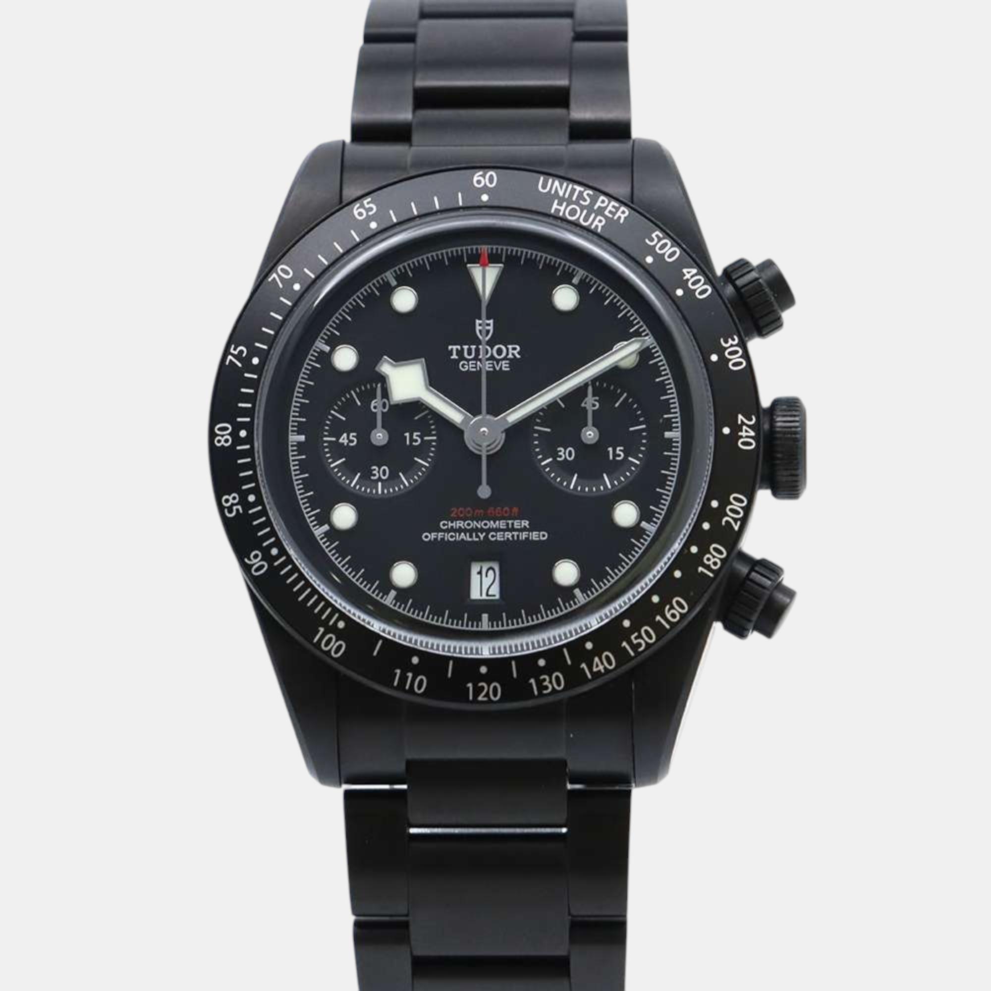 

Tudor Black Stainless Steel Black Bay 79360DK Automatic Men's Wristwatch 41 mm