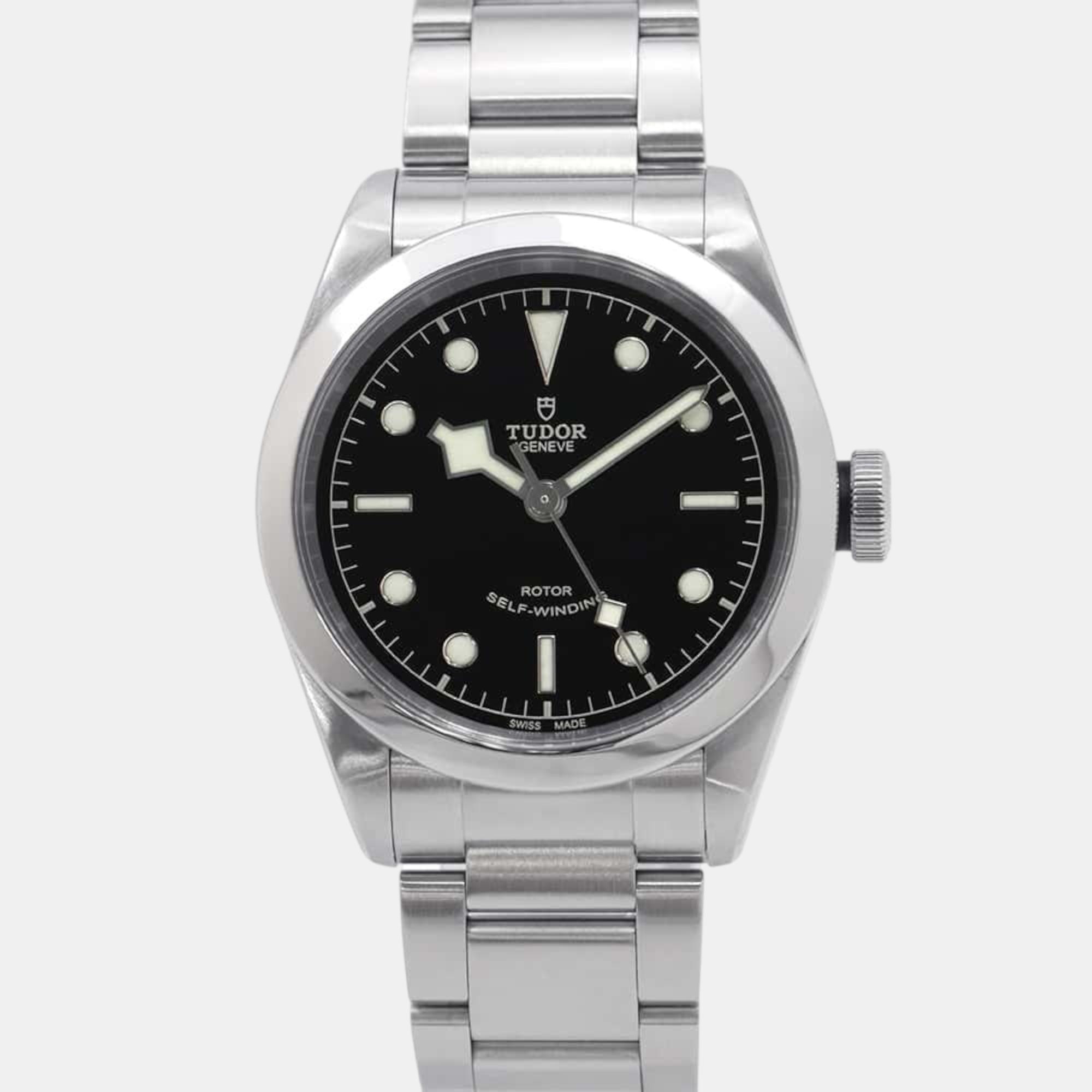 

Tudor Black Stainless Steel Black Bay 79540 Automatic Men's Wristwatch 41 mm