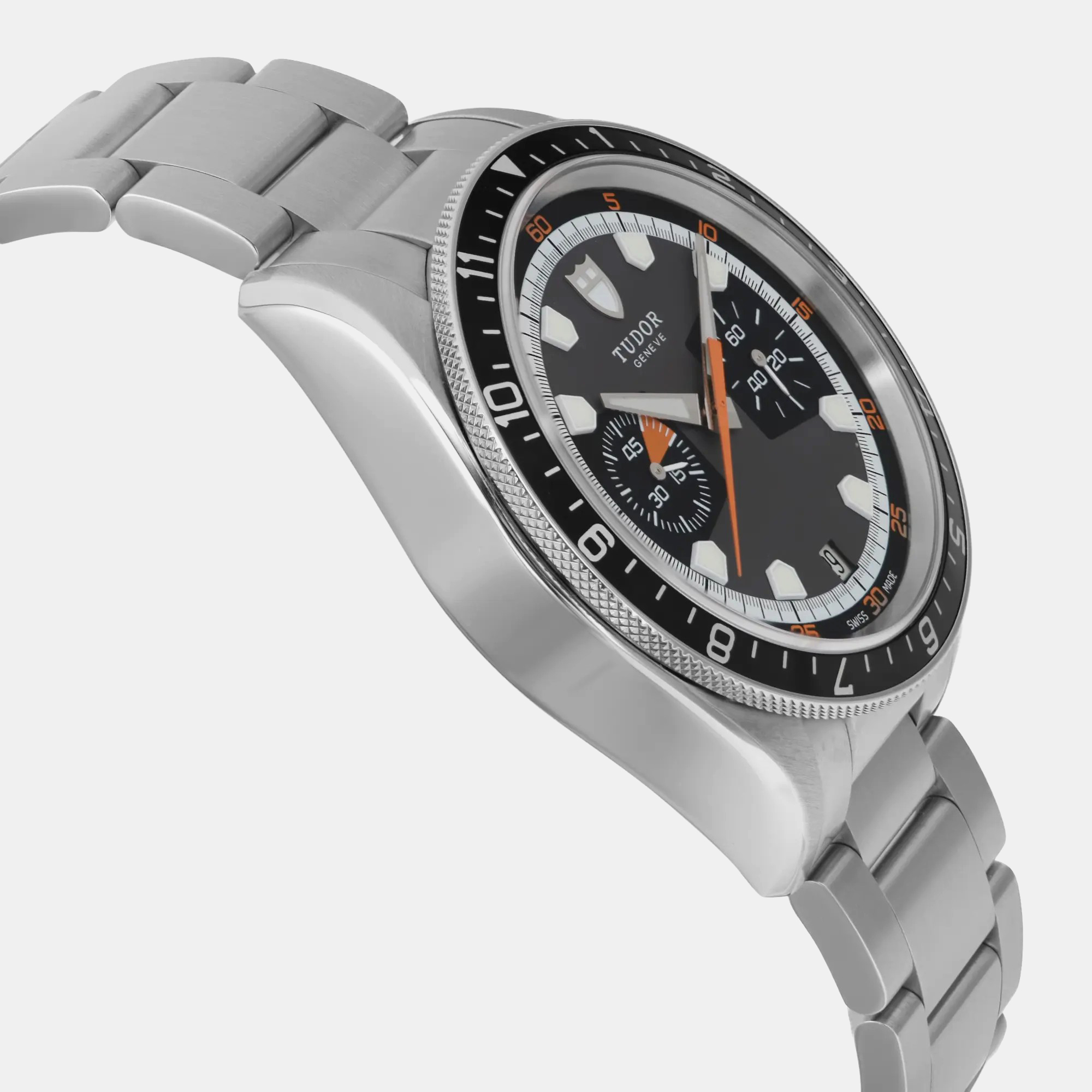 Tudor Grey Stainless Steel Heritage Chrono  70330N-95740 Automatic Men`s Wristwatch 42mm 