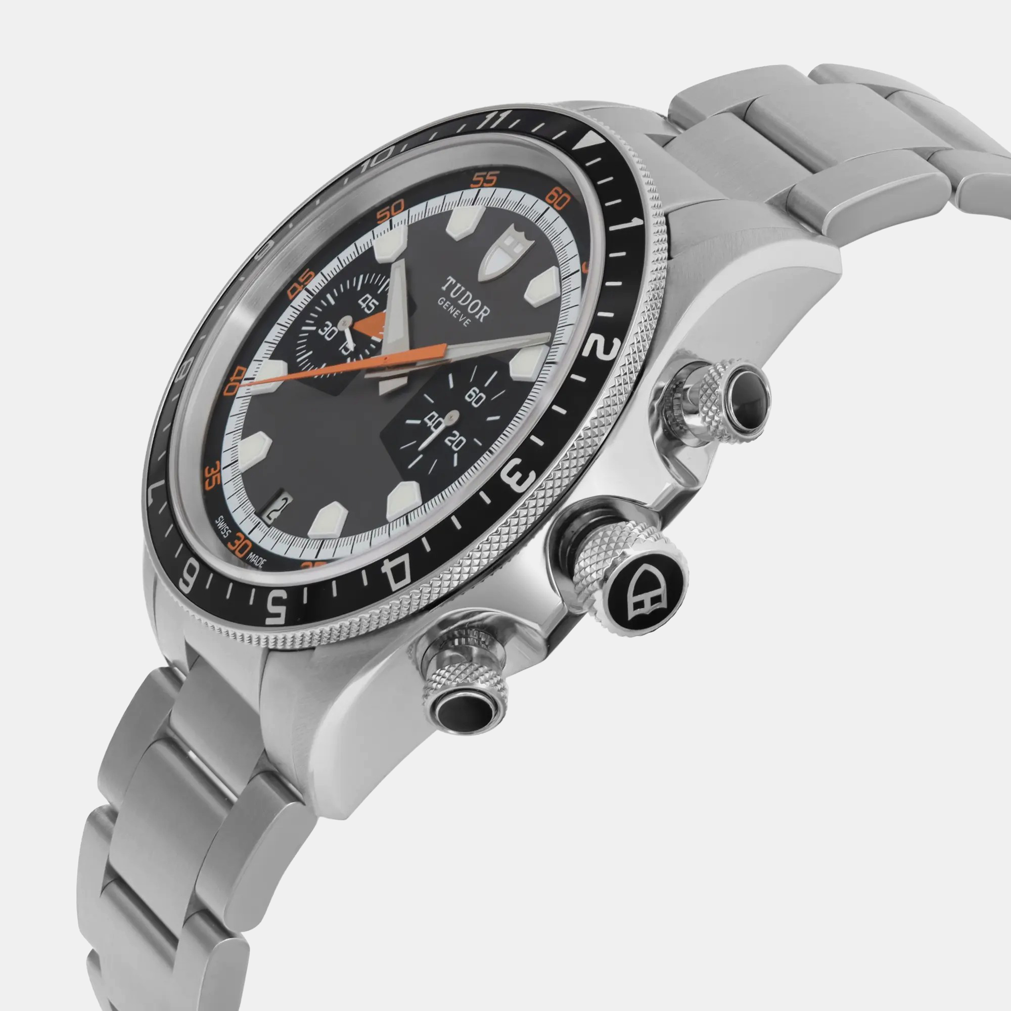 Tudor Grey Stainless Steel Heritage Chrono  70330N-95740 Automatic Men`s Wristwatch 42mm 