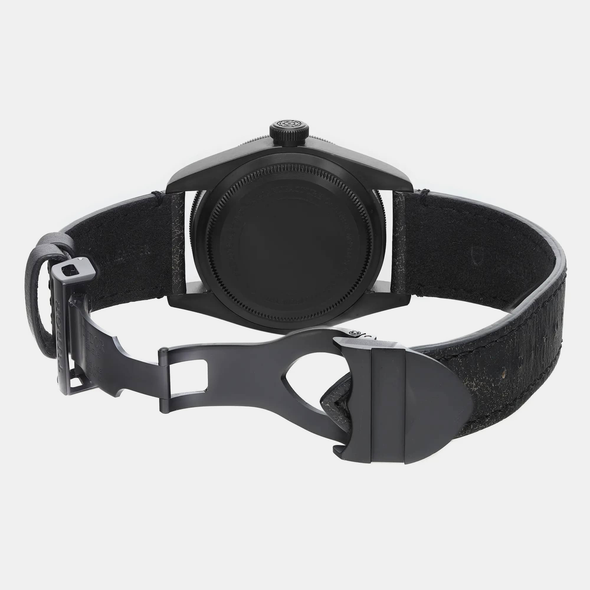 Tudor Black Stainless Steel Heritage Black Bay Automatic Men`s Wristwatch 41 mm 