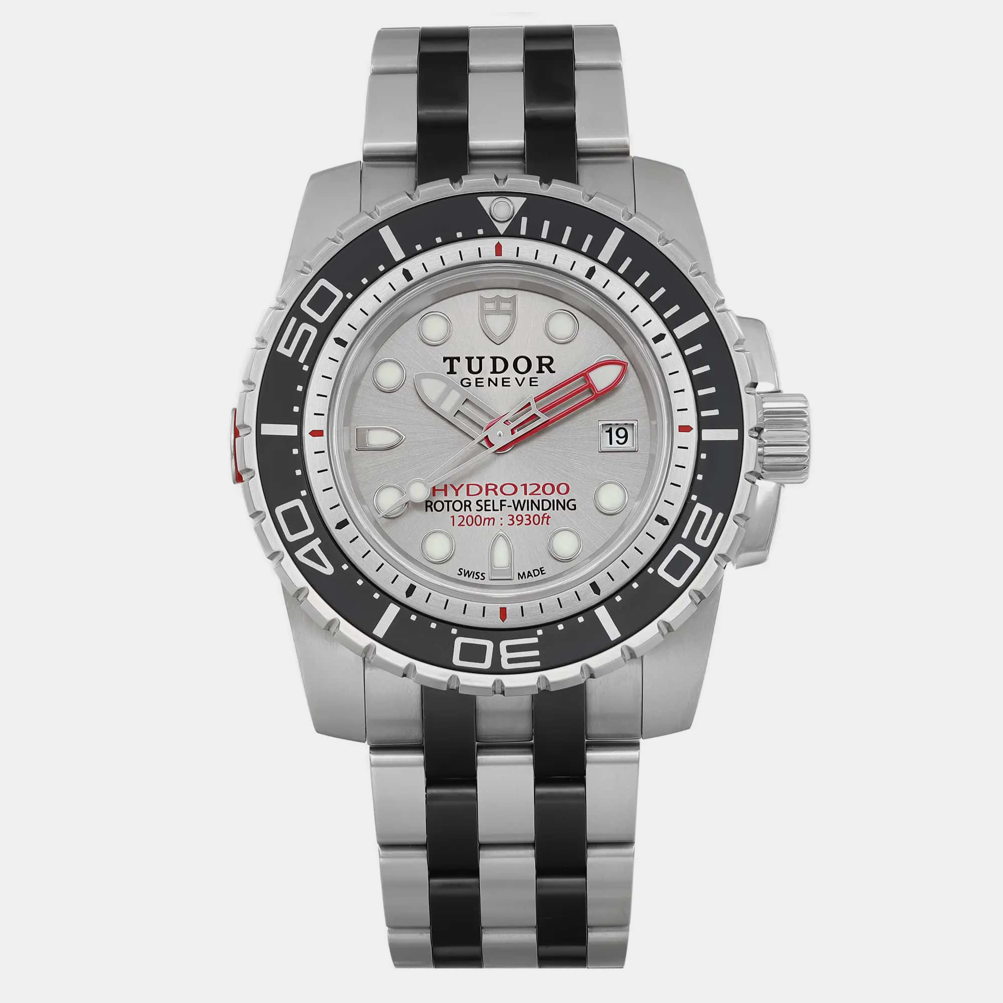 

Tudor Silver Stainless Steel Hydronaut Automatic Men's Wristwatch 46 mm