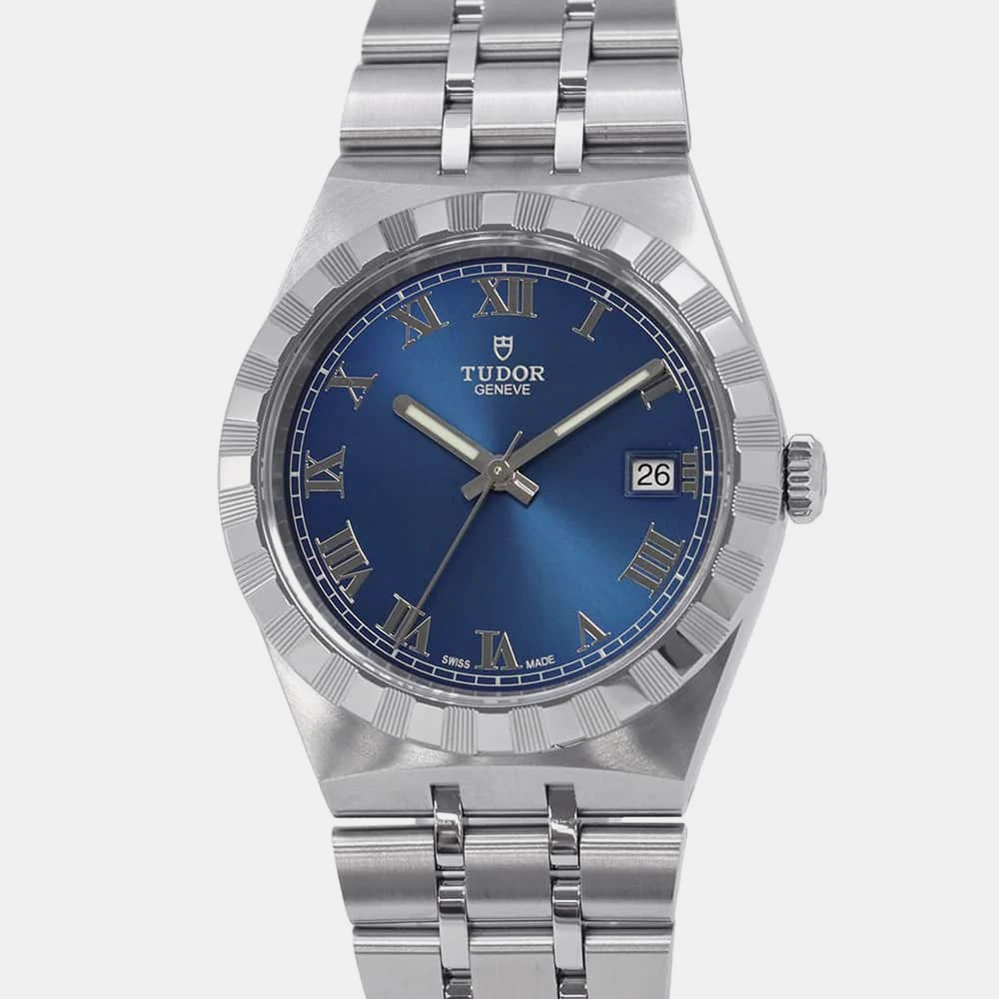 

Tudor Blue Stainless Steel Royal M28500-0005 Automatic Men's Wristwatch 38 mm