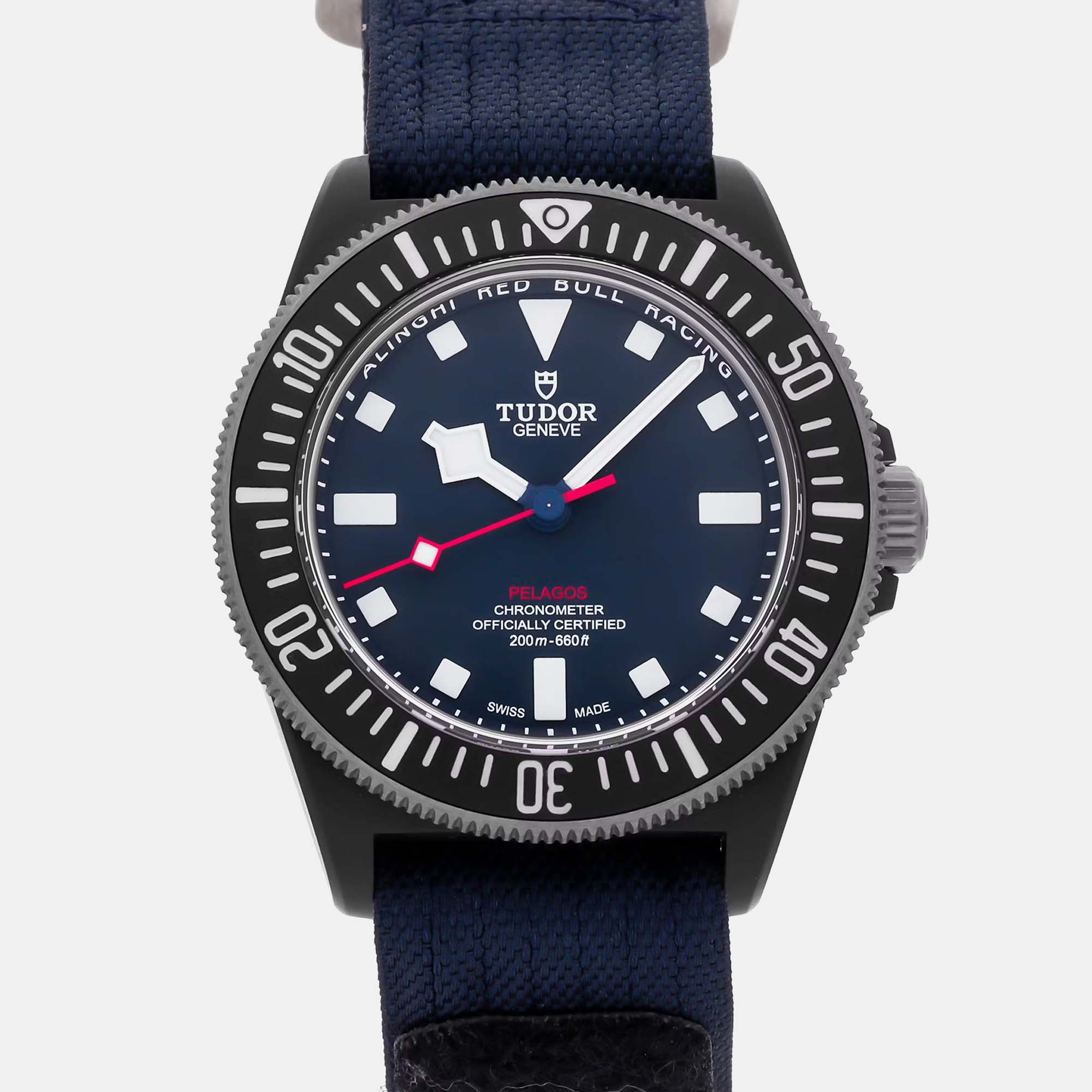 

Pre-Owned Tudor Pelagos FXD "Alinghi Red Bull Racing Edition" 25707KN Automatic Men's Watch 42 mm, Blue