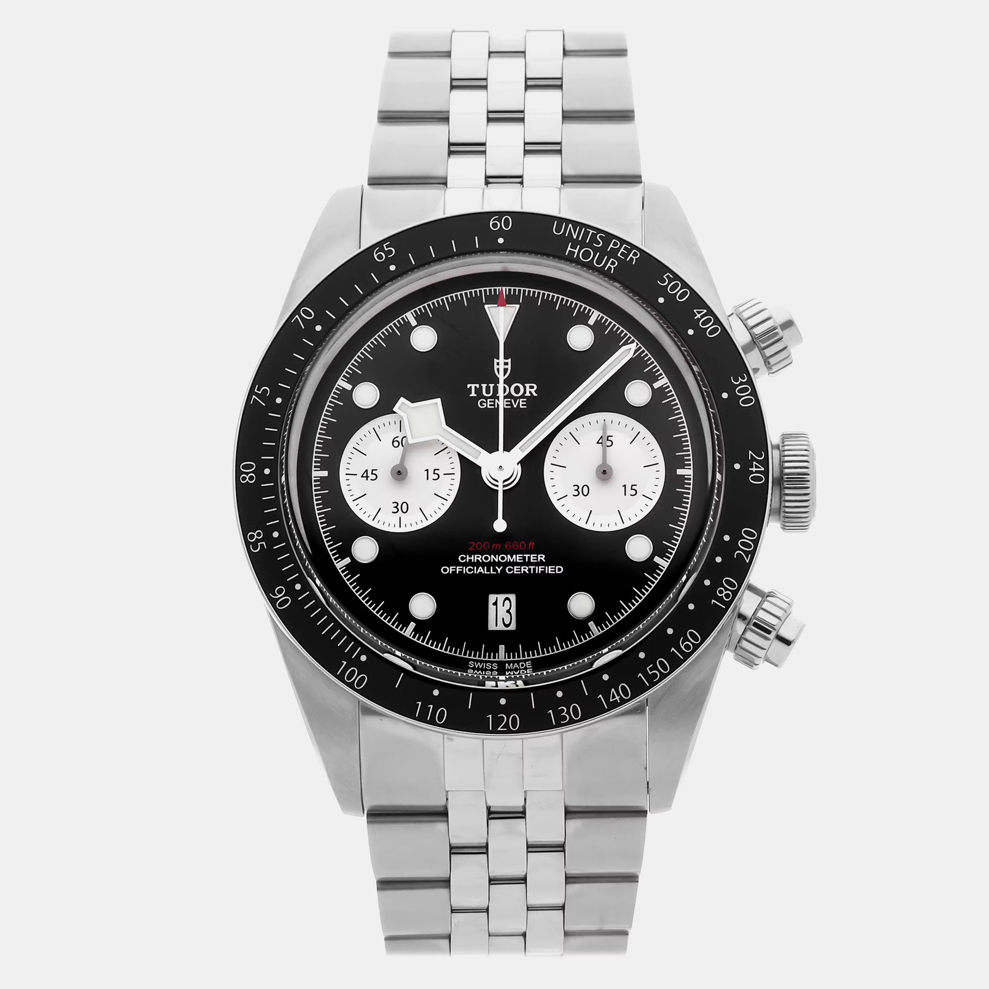 

Pre-Owned Tudor Black Bay Chrono 79360N Automatic Black Stainless Steel Men's Wristwatch 41 mm
