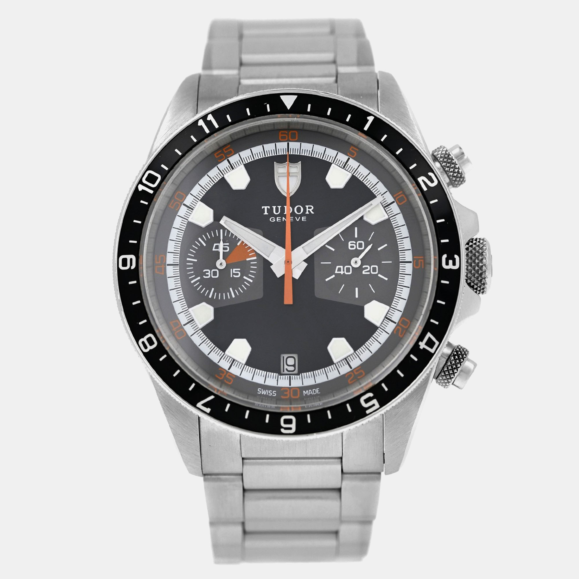 

Tudor Heritage Chronograph 70330N Automatic Black Stainless Steel Men's Wristwatch 42 mm