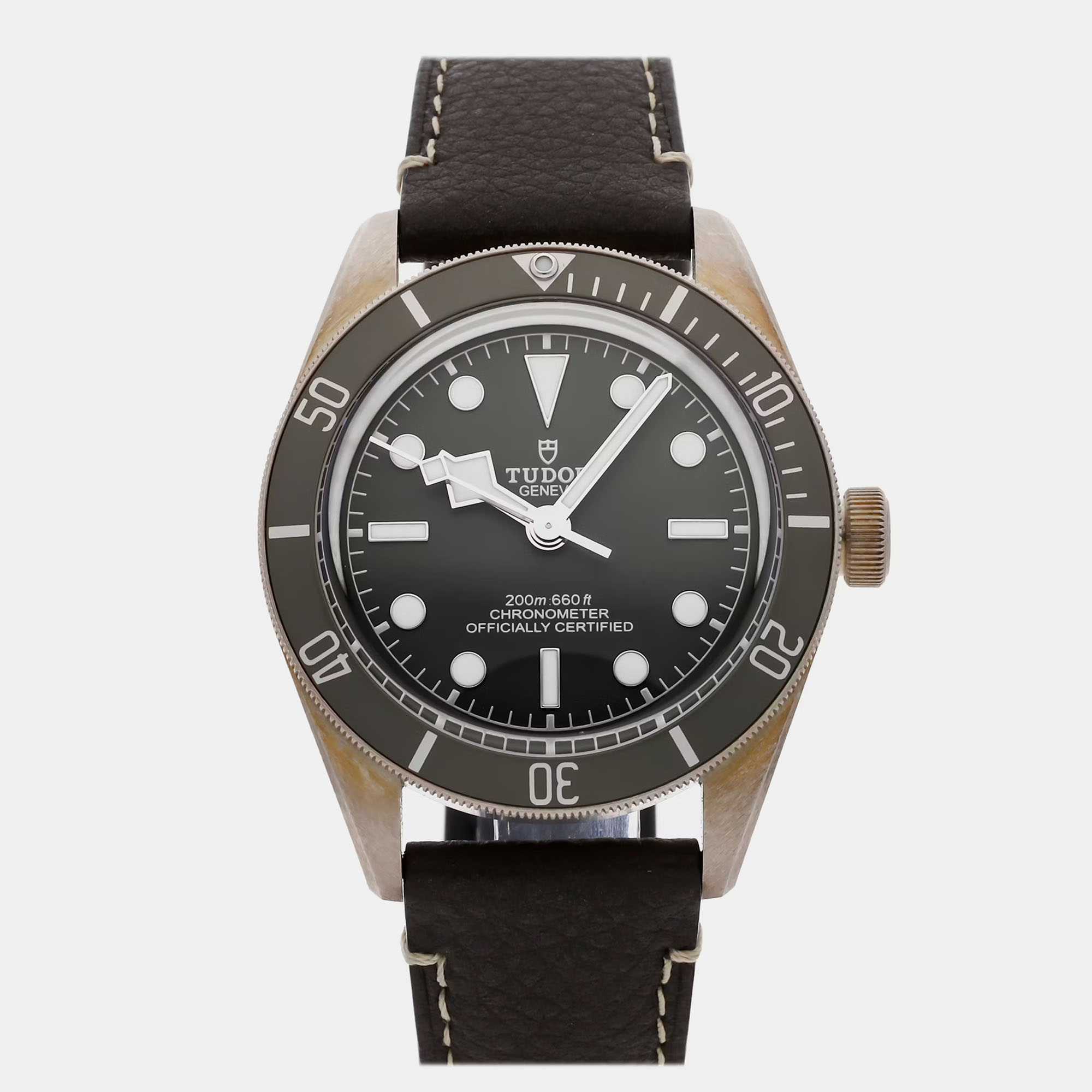 Click to view more detailed imagery on our partner's website Pre-owned Tudor Black Bay Fifty-eight 925 79010sg Brown Automatic Silver 925 Men's Wristwatch 39 Mm