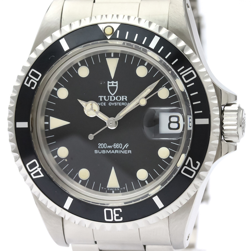 

Tudor Black Stainless Steel Prince Oyster Date Submariner