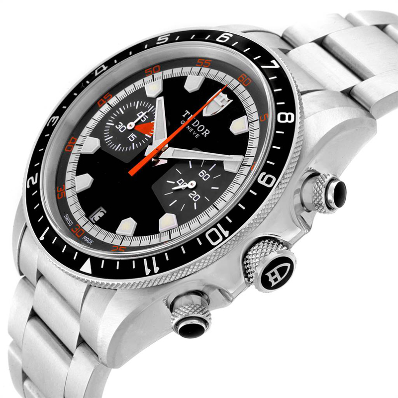 

Tudor Black Stainless Steel Heritage Chrono