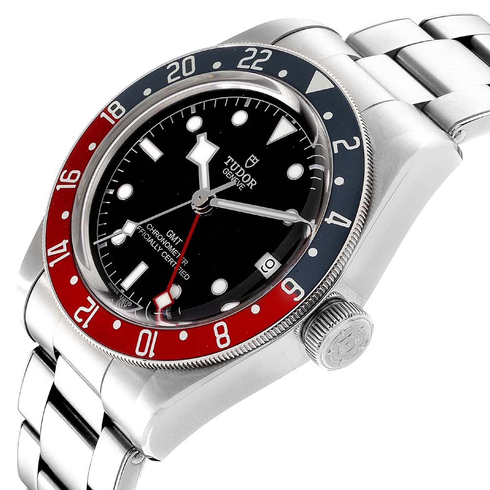 

Tudor Black Stainless Steel Heritage GMT Pepsi Bezel