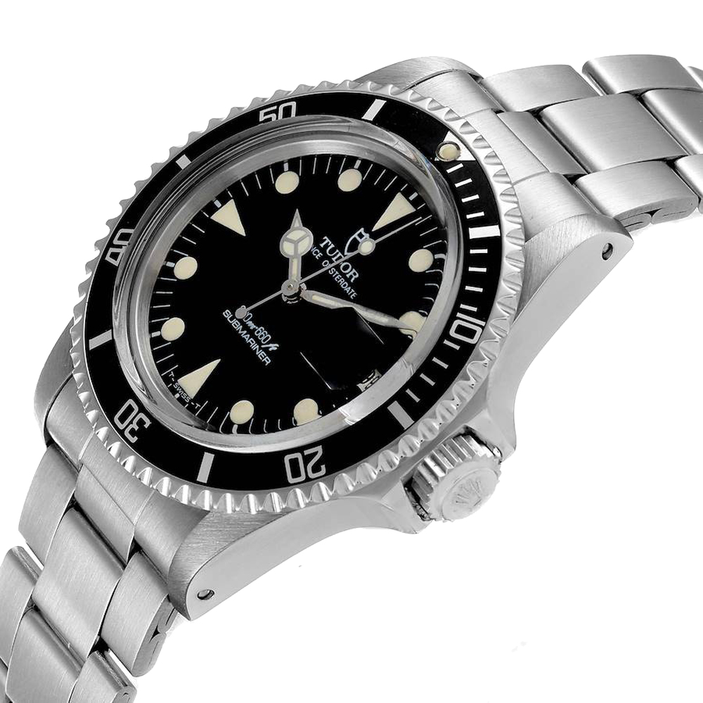 

Tudor Black Stainless Steel Submariner Prince 76100 Men's Wristwatch 40 MM