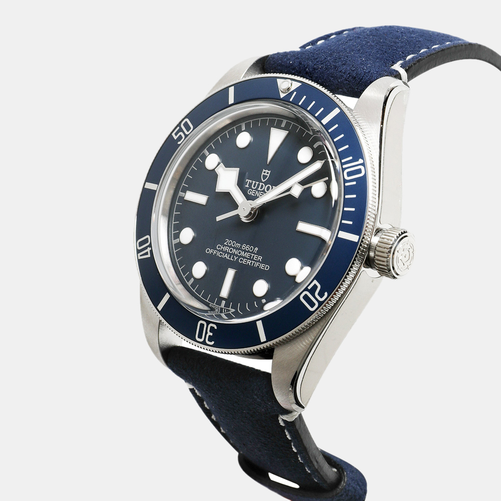 

Tudor Blue Stainless Steel Black Bay 79030B Automatic Men's Wristwatch 39 mm