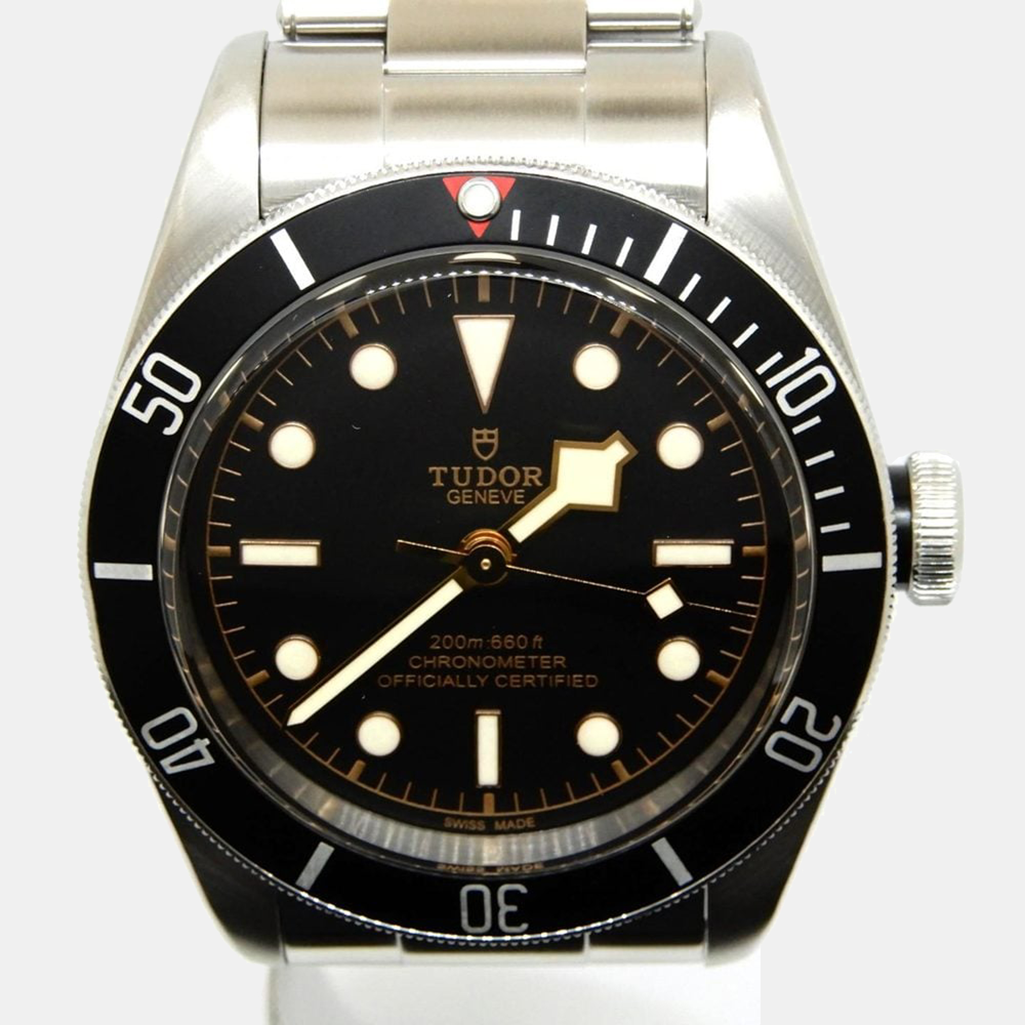 

Tudor Black Stainless Steel Heritage 79230N Men's Wristwatch 41 mm