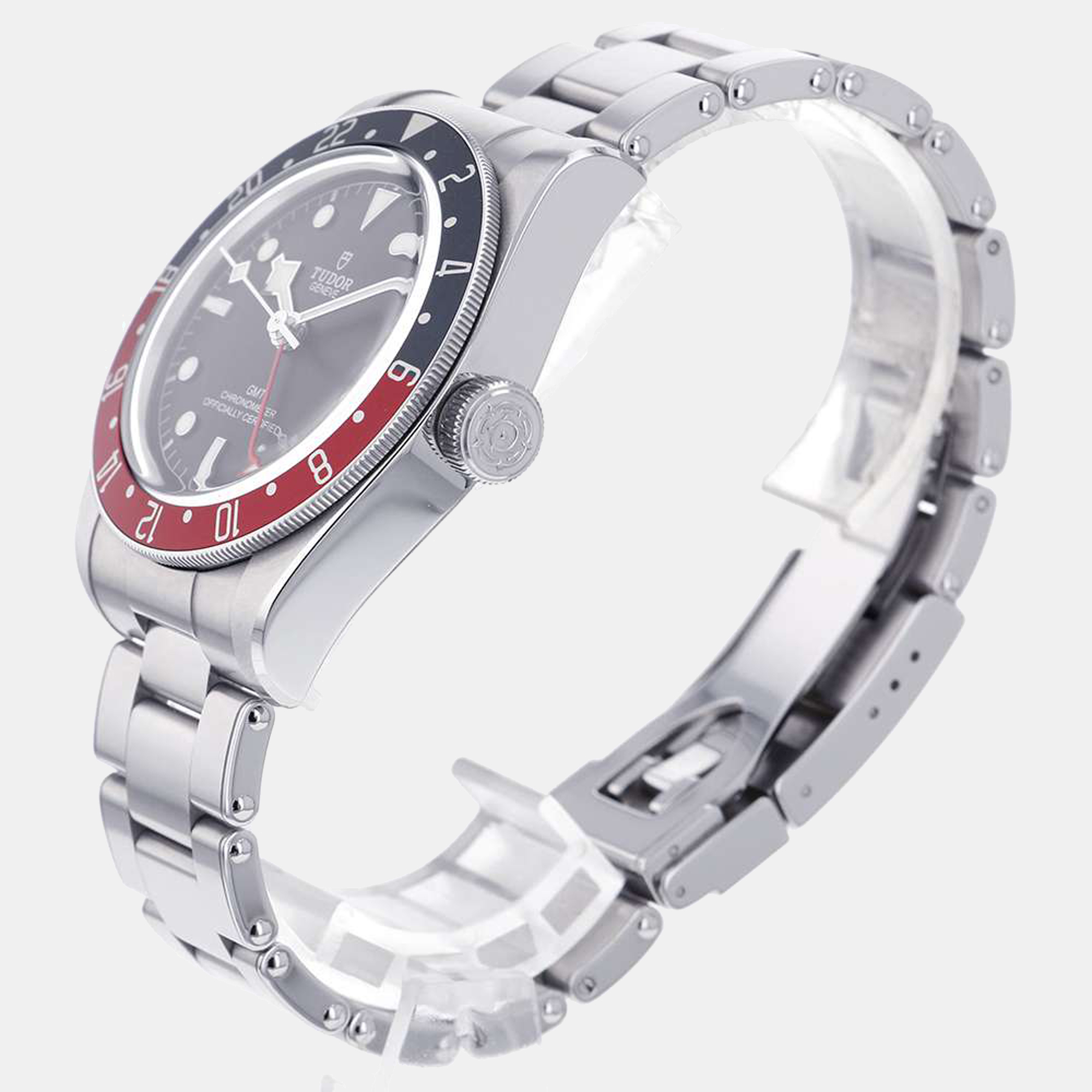 

Tudor Black Stainless Steel Heritage Bay GMT 79830RB Men's Wristwatch 41 mm