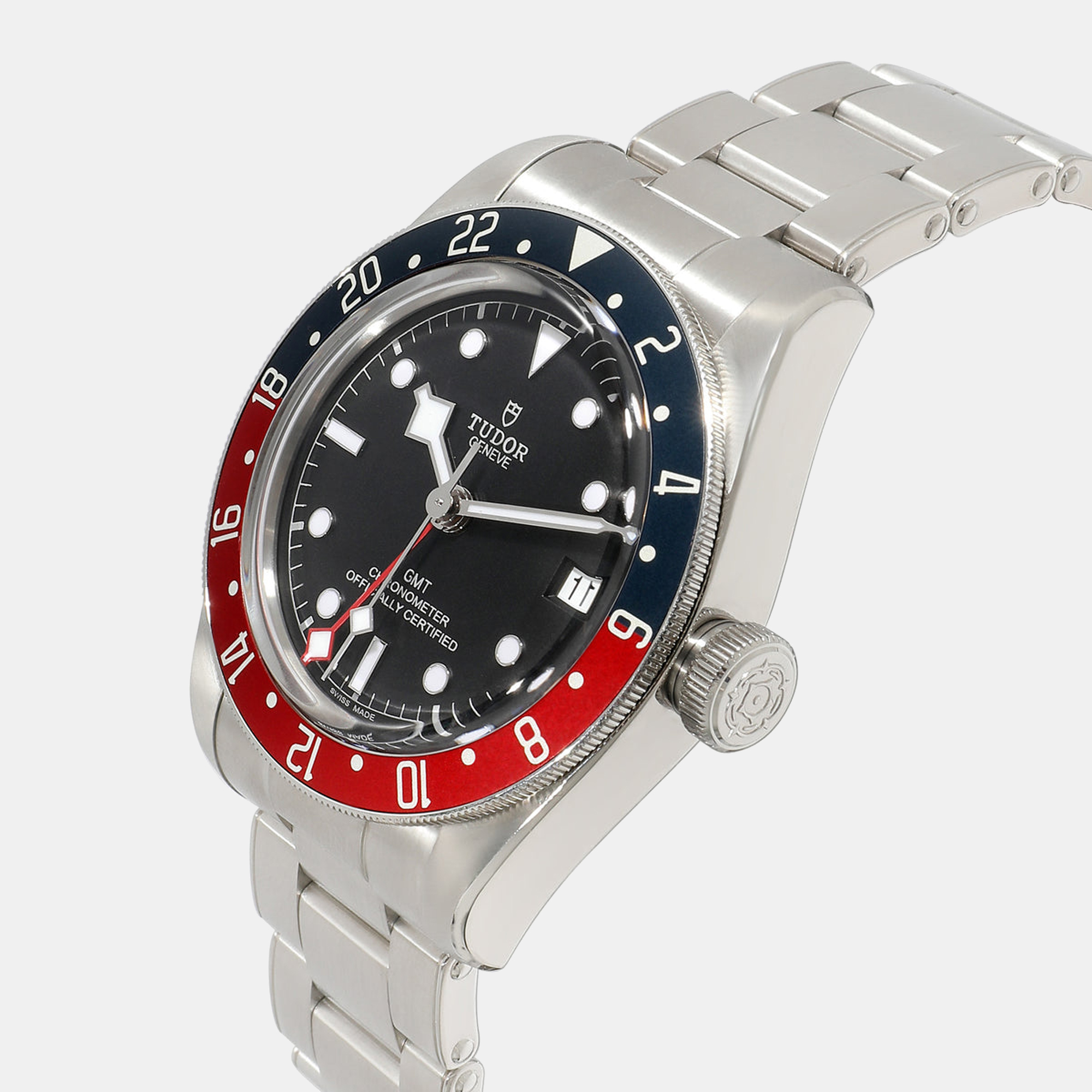 

Tudor Black Stainless Steel GMT 79830RB Men's Wristwatch 41 mm