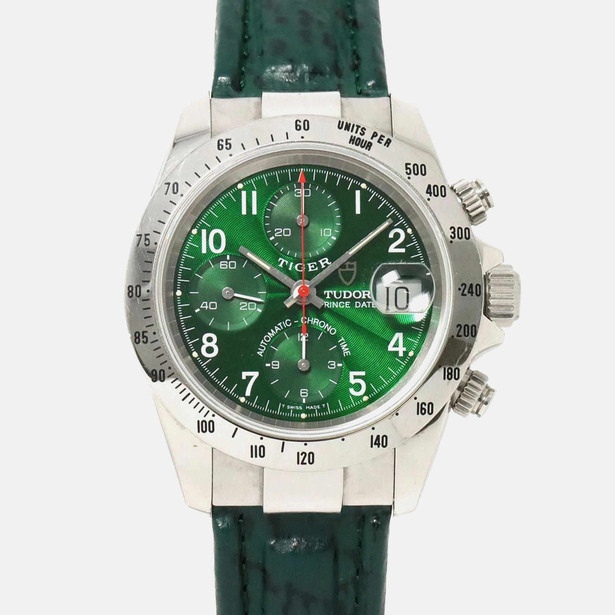 

Tudor Green Stainless Steel Chronotime 79280 Automatic Men's Wristwatch 40 mm