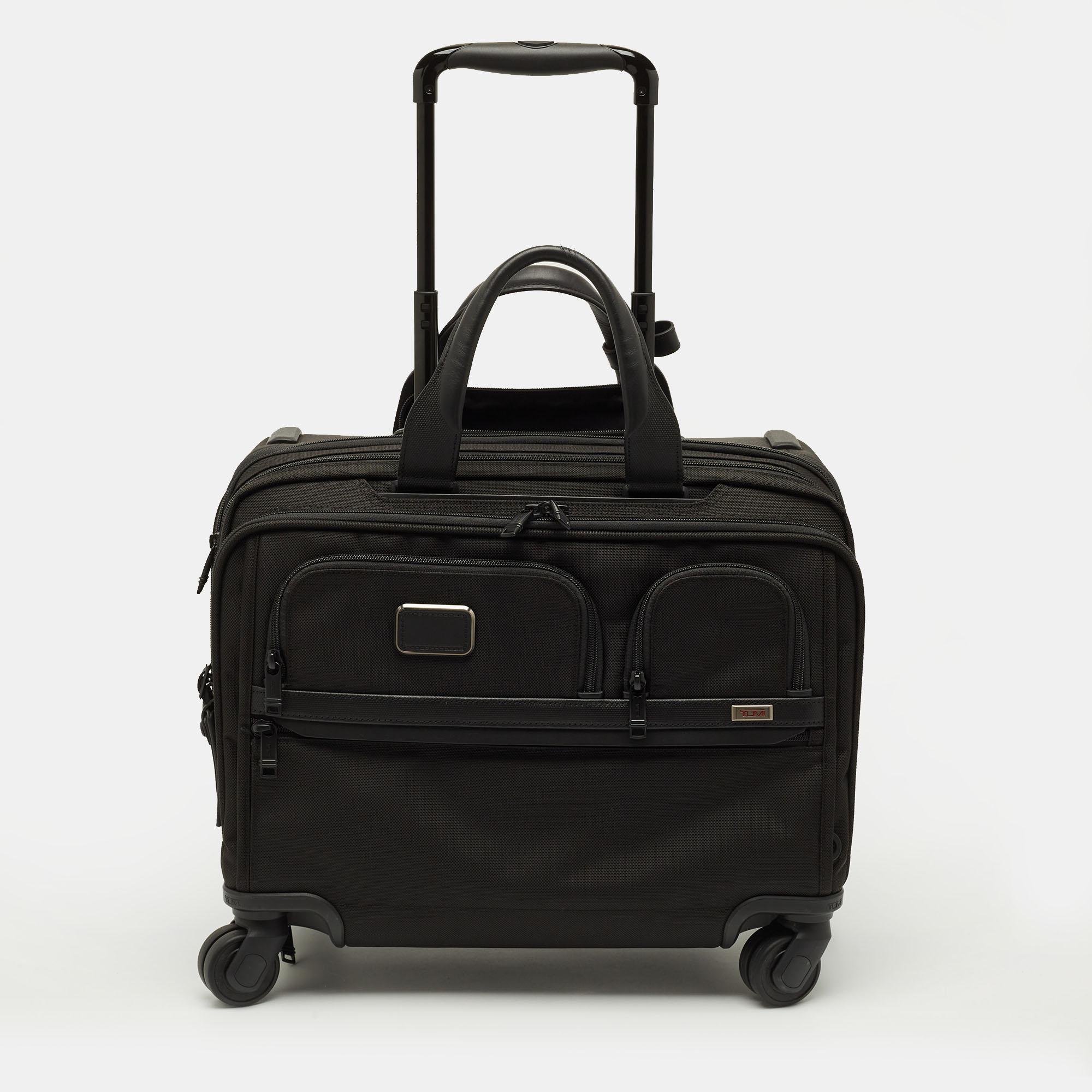 

TUMI Alpha 3 Deluxe Black Nylon 4 Wheeled Briefcase