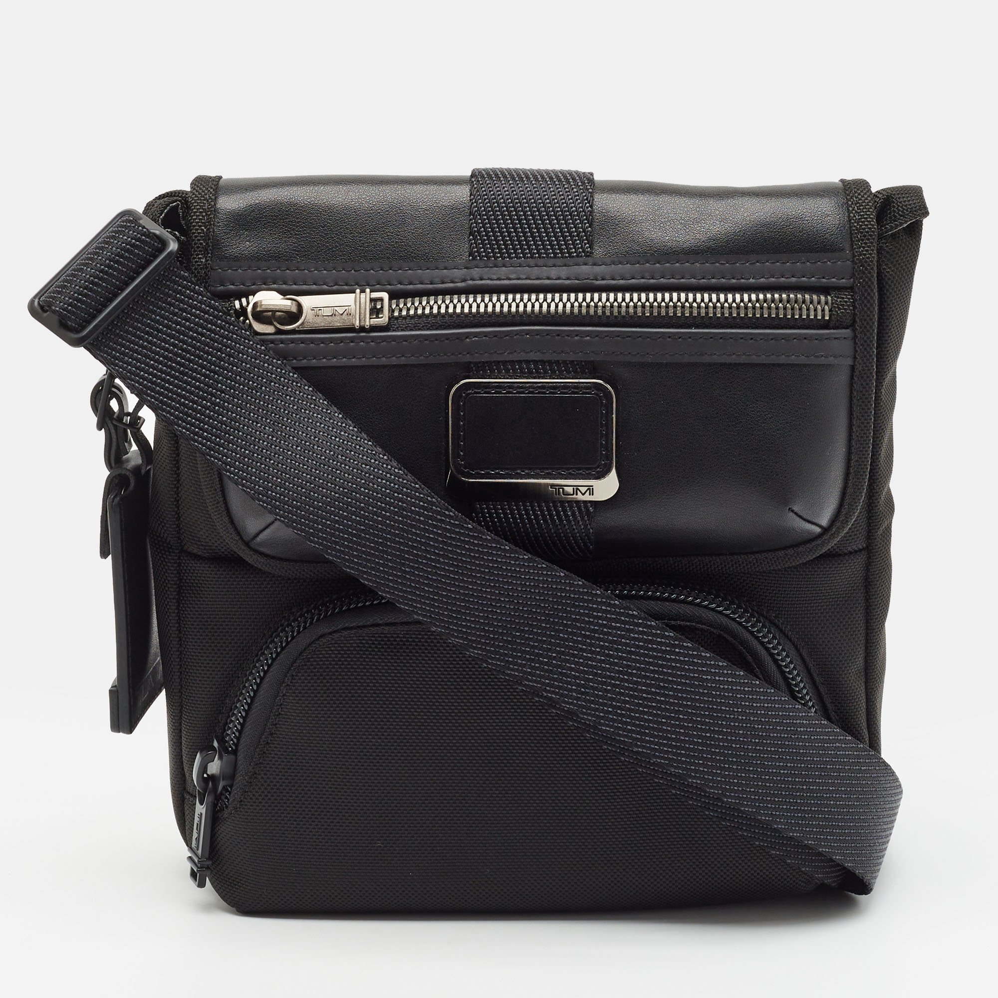 

TUMI Barton Black Nylon and Leather Crossbody Bag