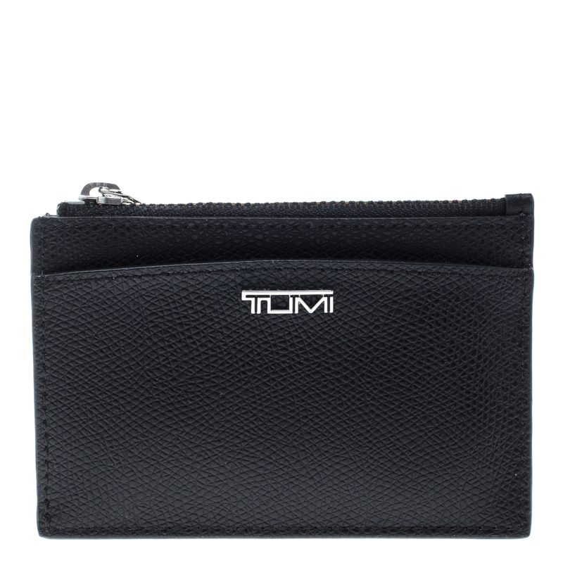 Tumi Black Leather Sinclair SLG Slim Card Case