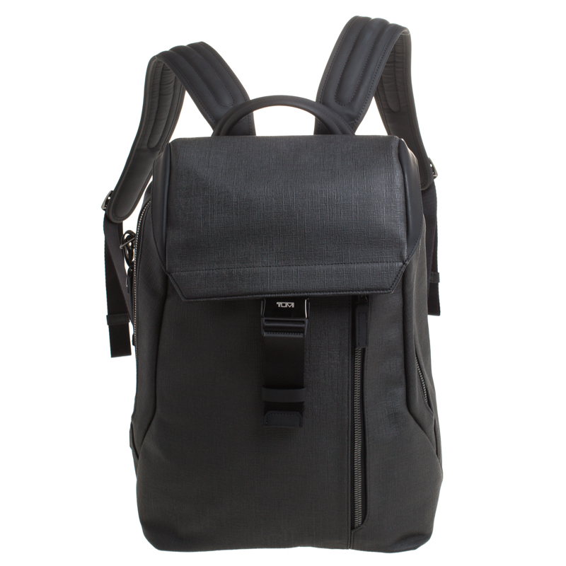 tumi mens leather backpack