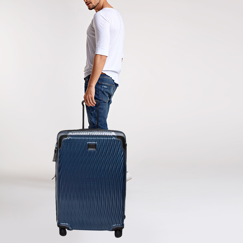 

Tumi Blue/Black Plastic Rollenkoffer Worldwide Trip Trolley