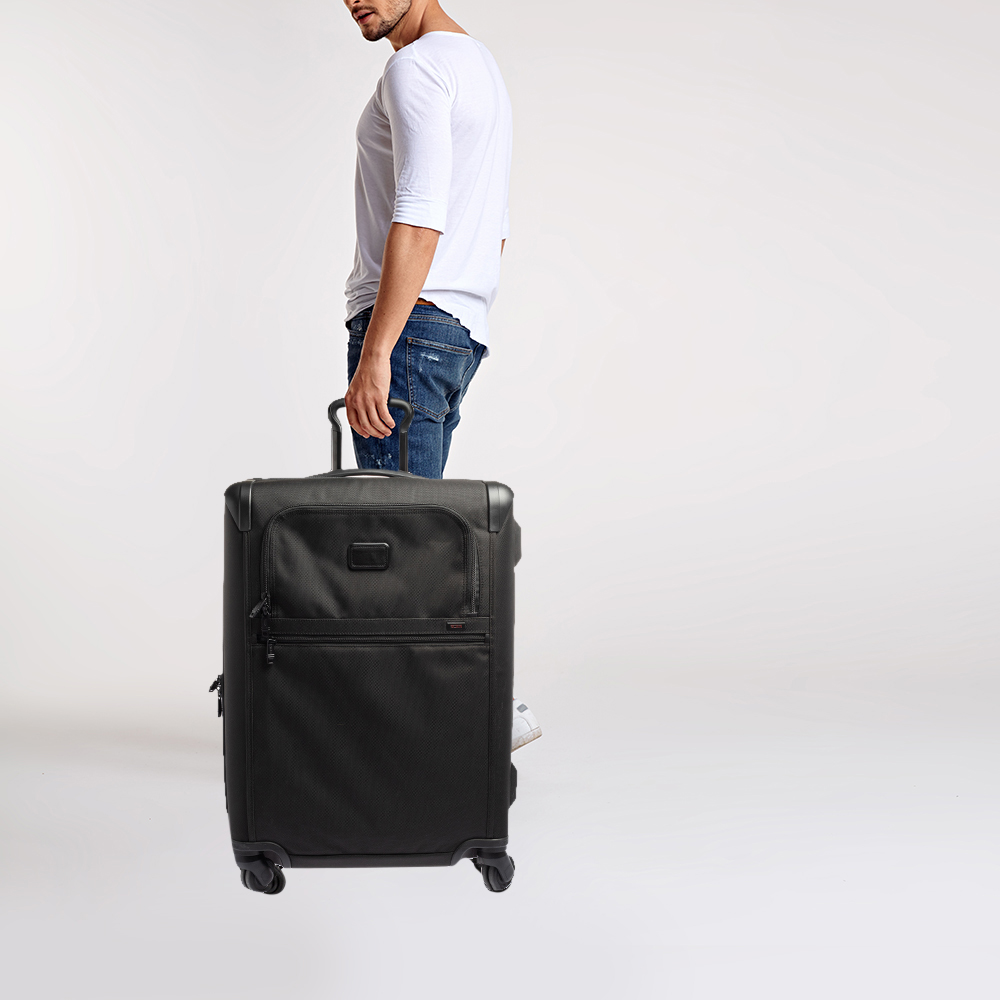 

TUMI Black Nylon Alpha 2 Short Trip Expandable 4 Wheel Packing Case Luggage