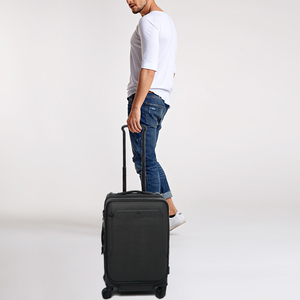 

TUMI Grey/Black PVC and Leather Ashton International Dual Access Suitcase