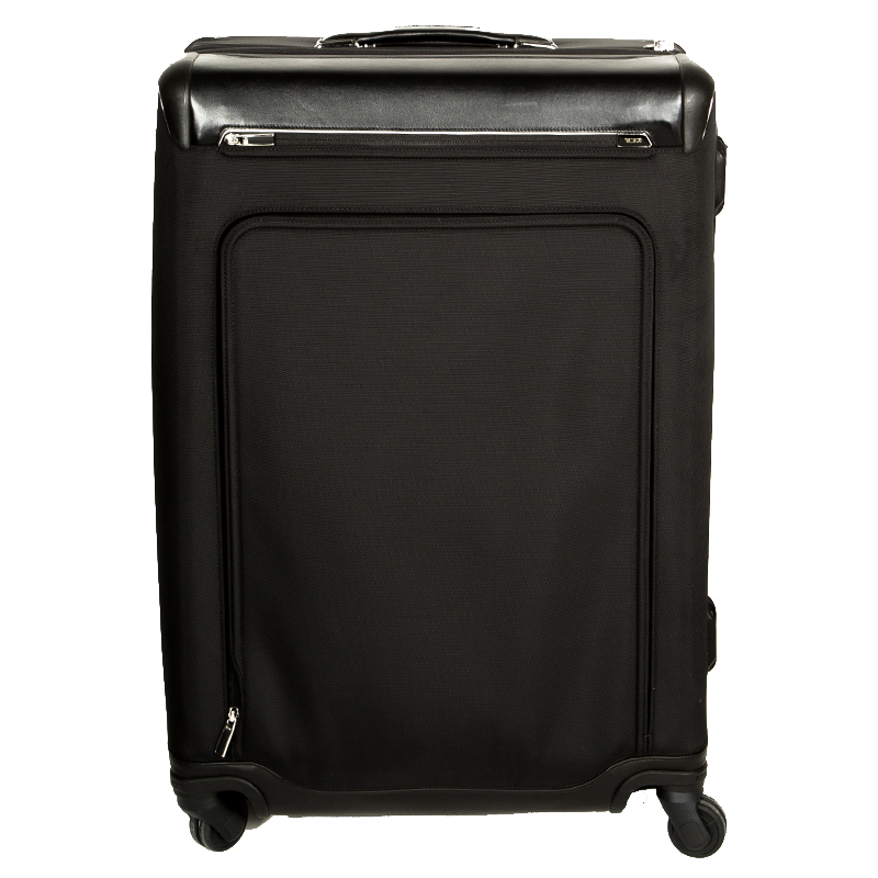 Pre Owned Tumi Black Nylon Expandable Aden Fortnight Trip 31 Luggage
