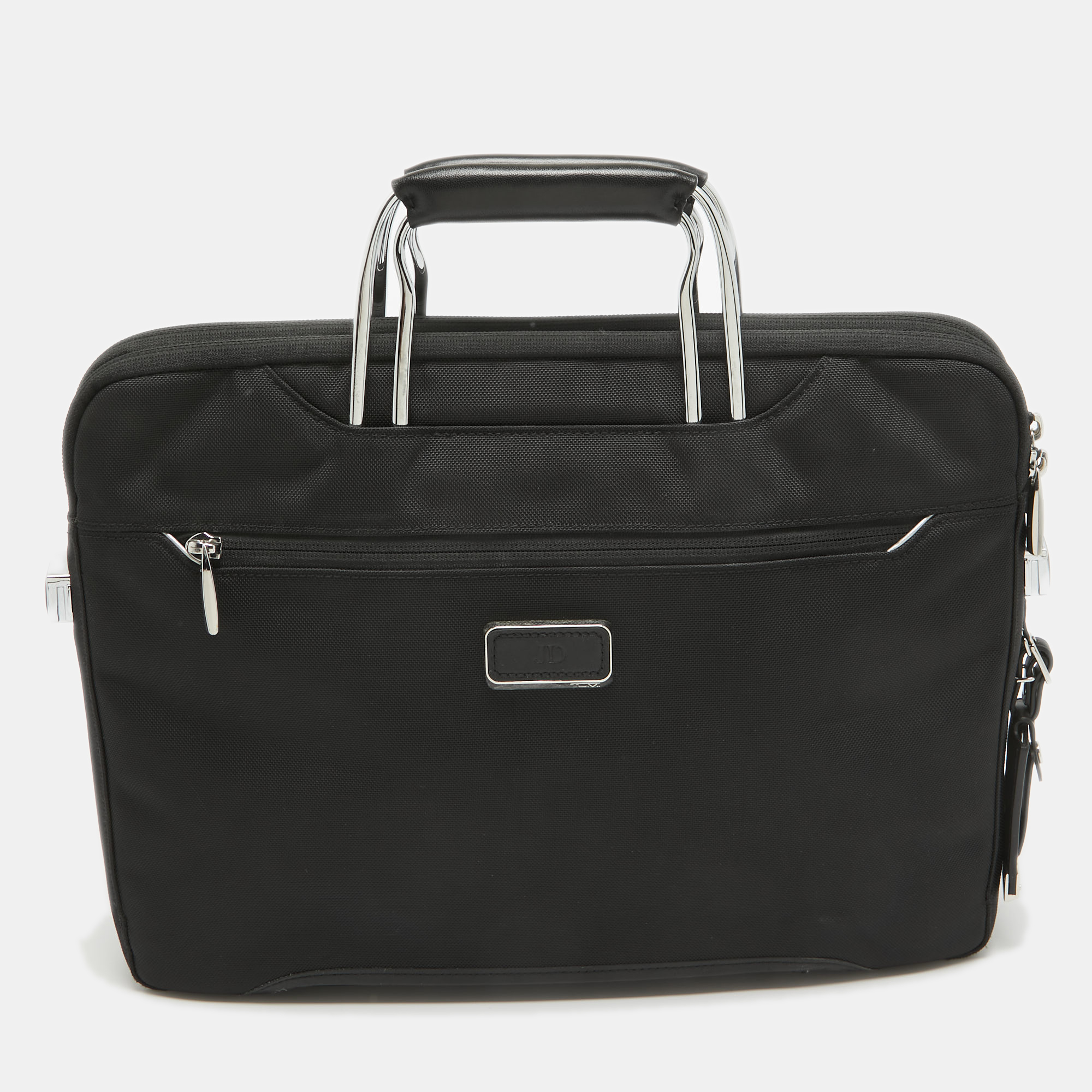 

TUMI Black Nylon and Leather Hannover Slim Briefcase Bag