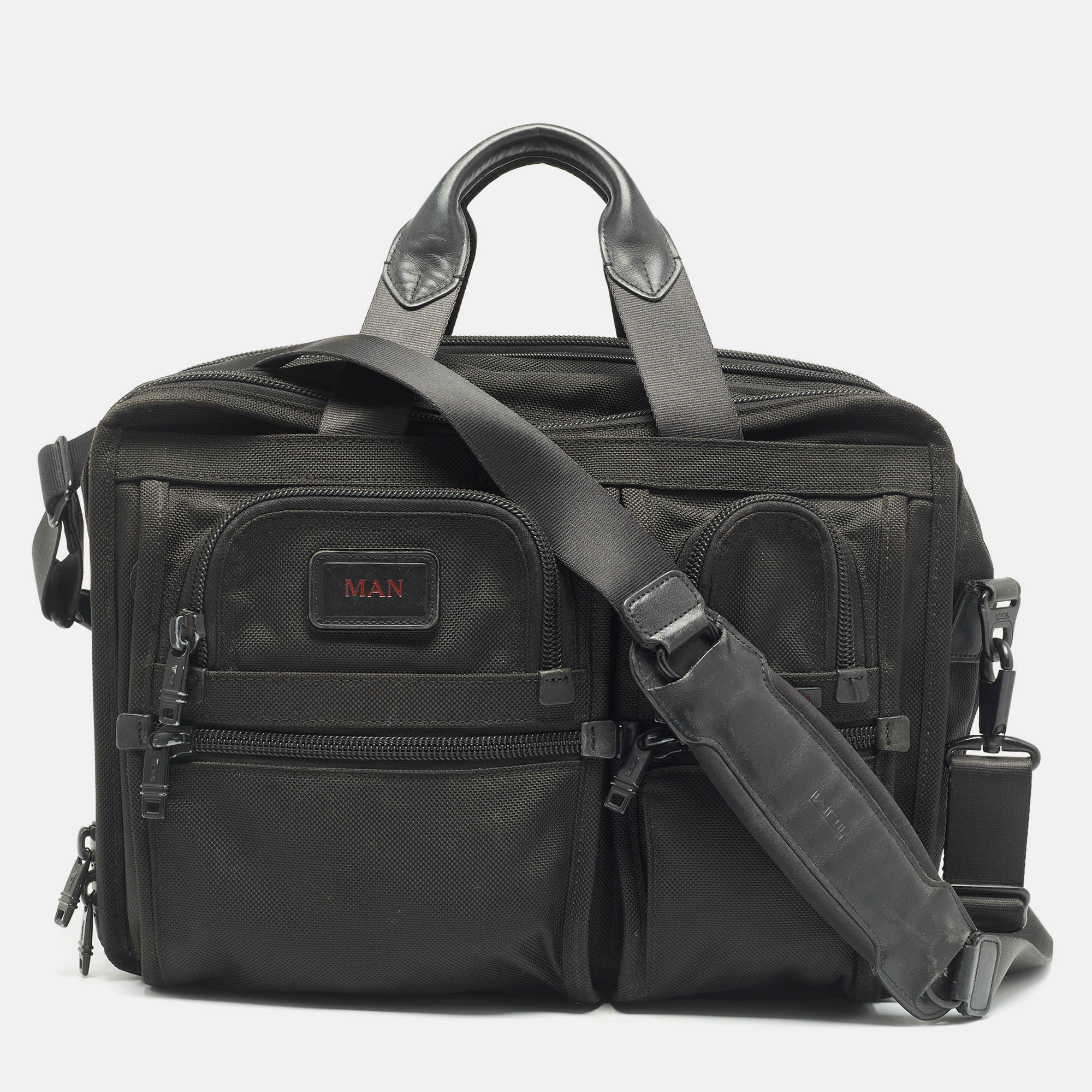 

TUMI Black Nylon Alpha Organizer Portfolio Brief Bag