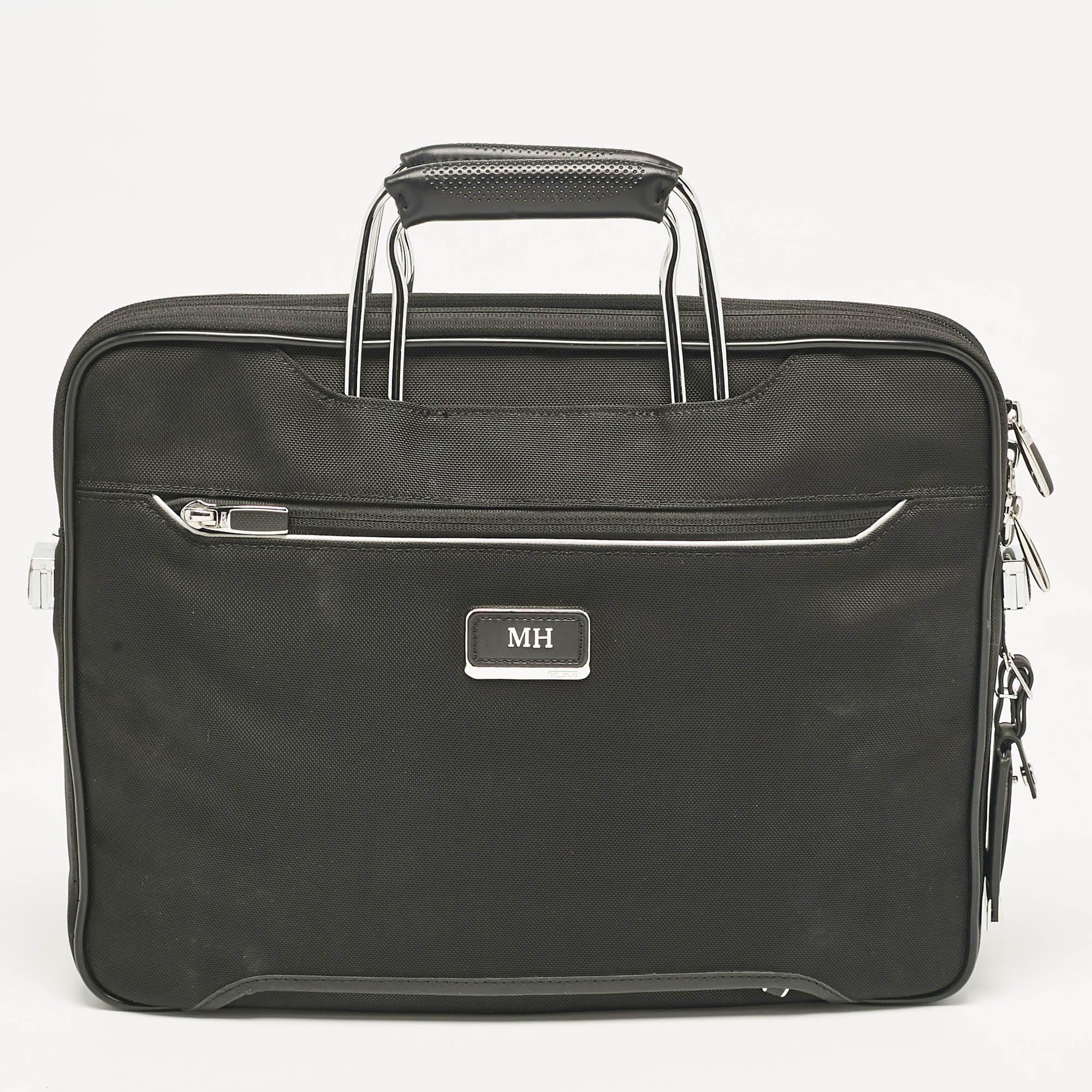 

TUMI Black Nylon and Leather Hannover Slim Briefcase