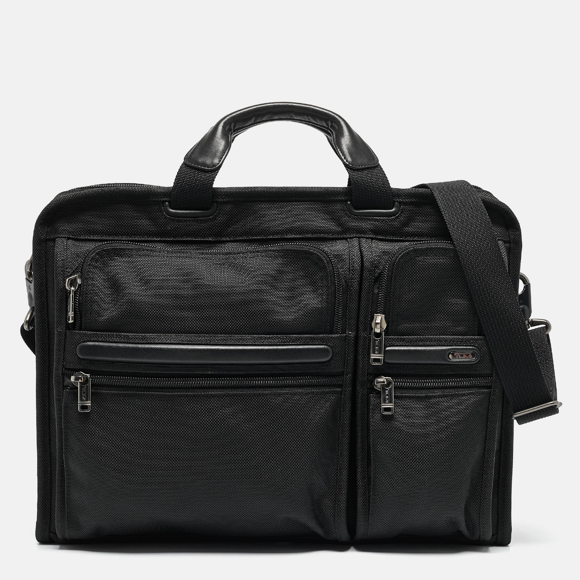 

TUMI Black Nylon Organizer Laptop Briefcase