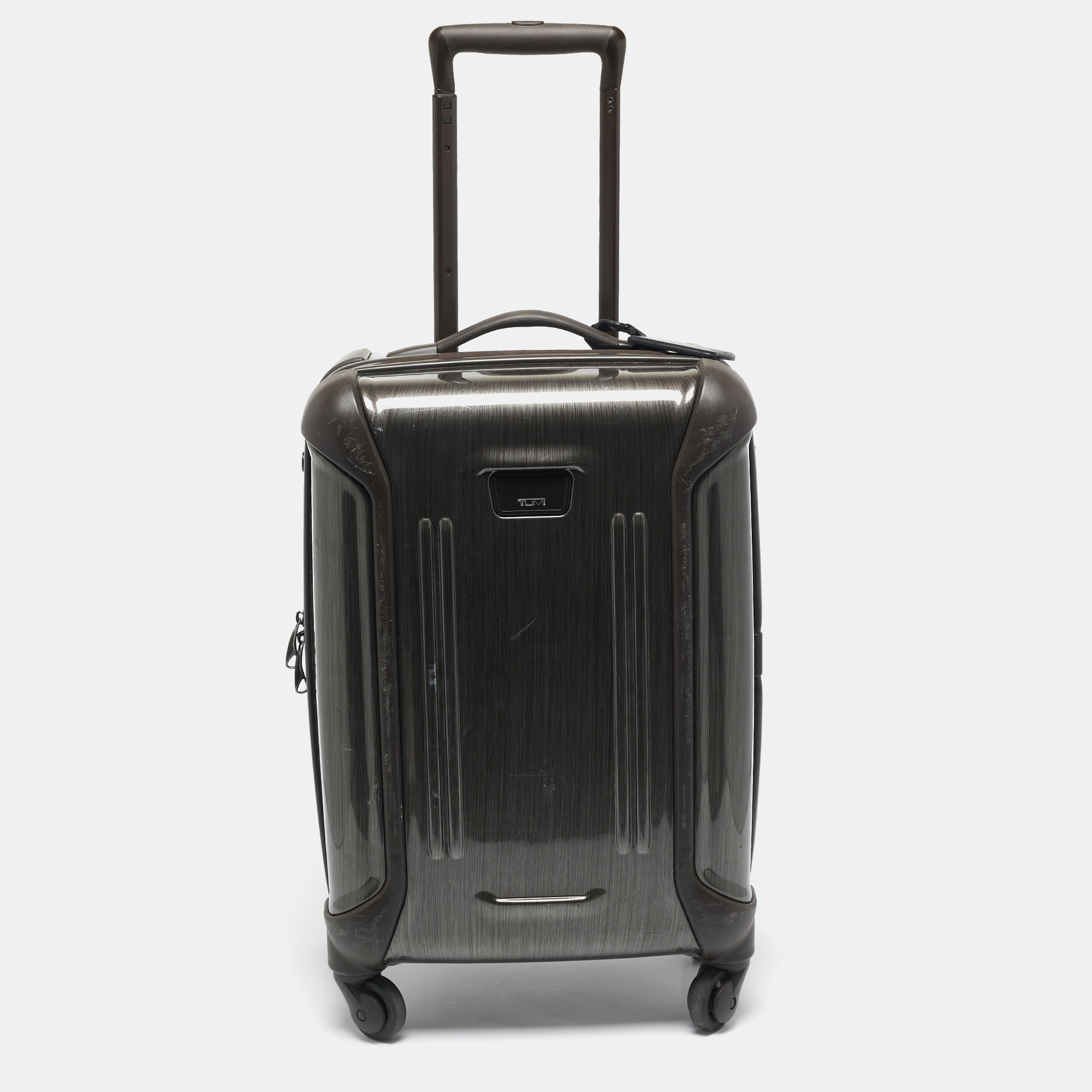 

TUMI Brown Polycarbonate 4 Wheeled Vapor Carry-On Luggage