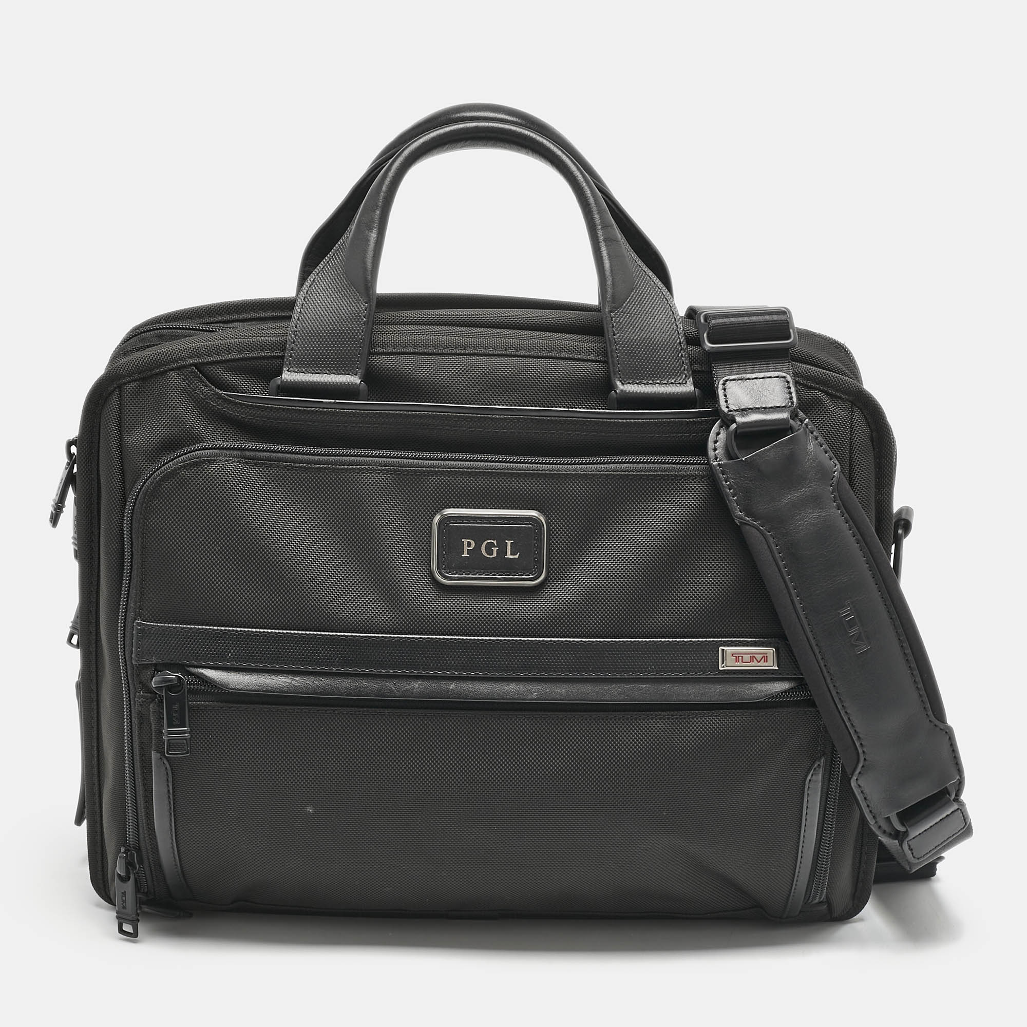 

TUMI Black Nylon Alpha 3 Organizer Briefcase Bag